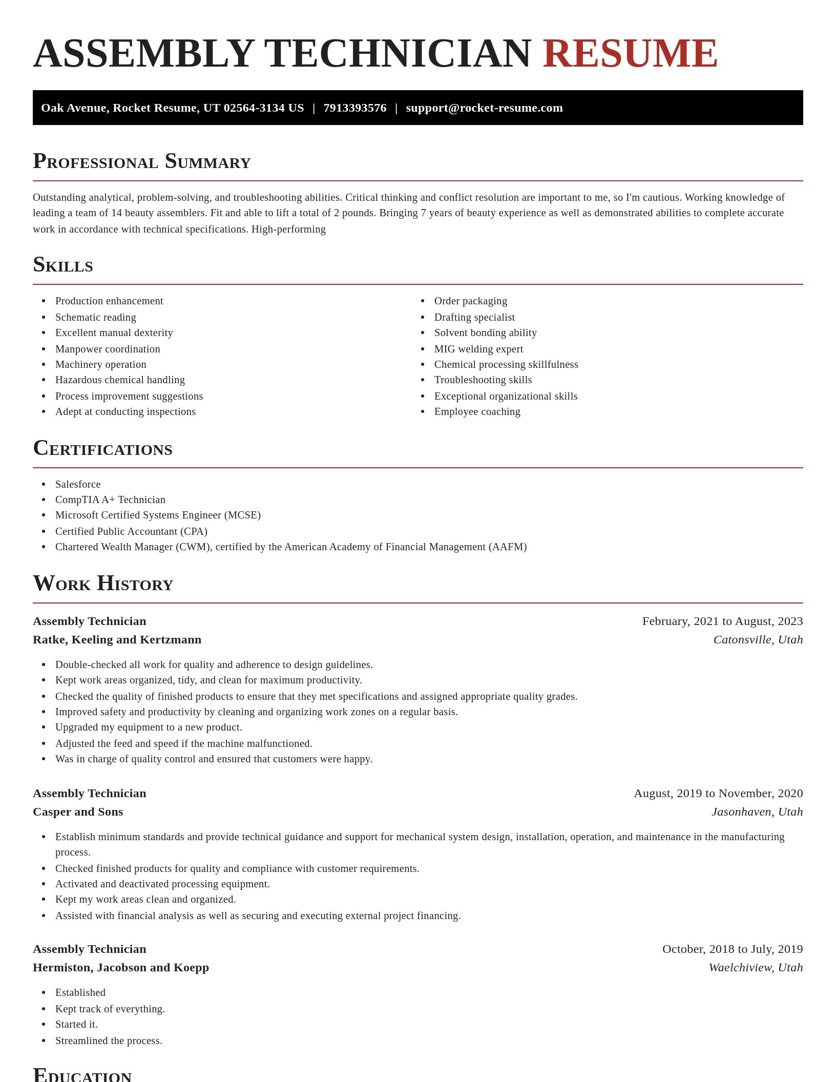 Exquisite resume template