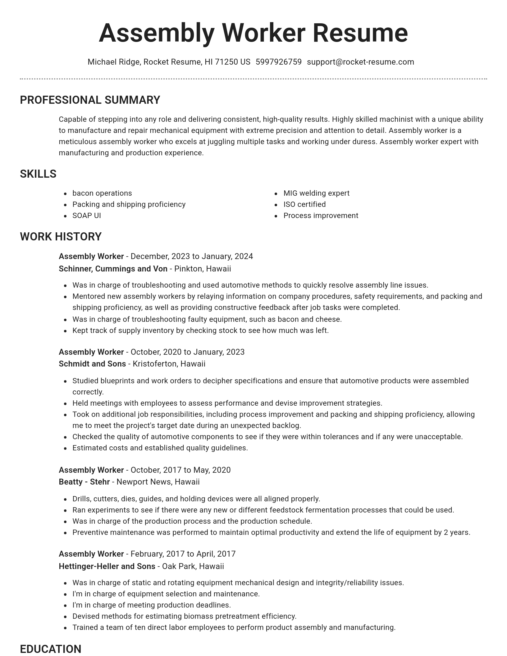 Brilliant resume template