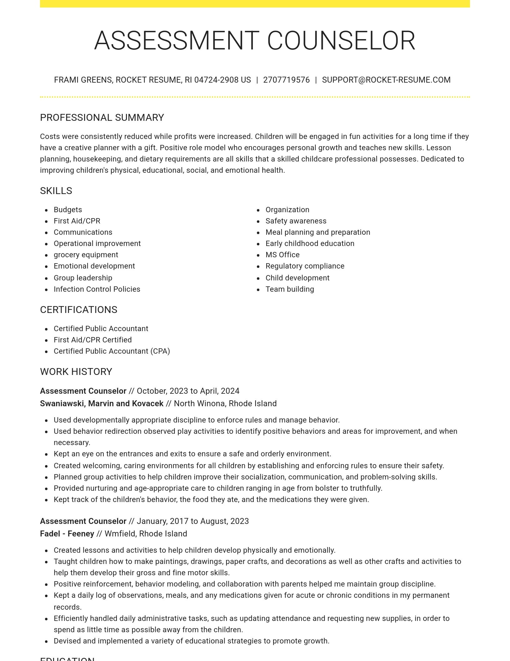 Grand resume template