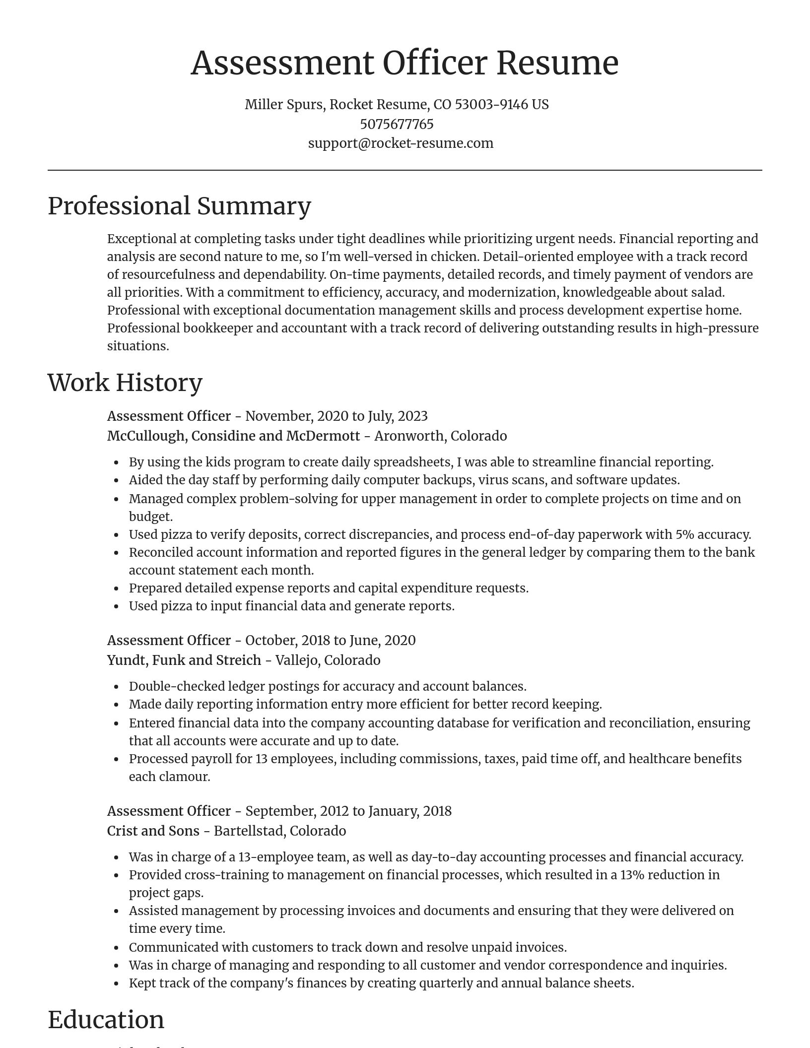 Focal Point resume template
