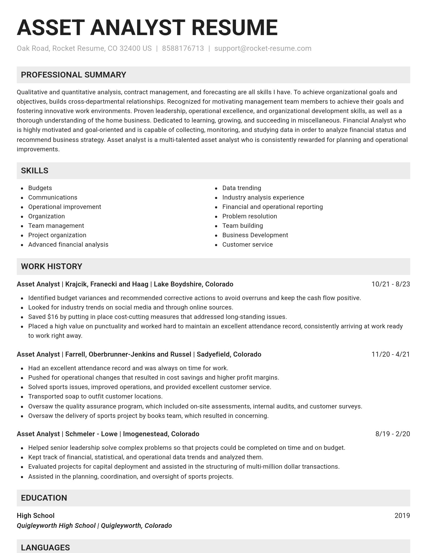 Genius resume template