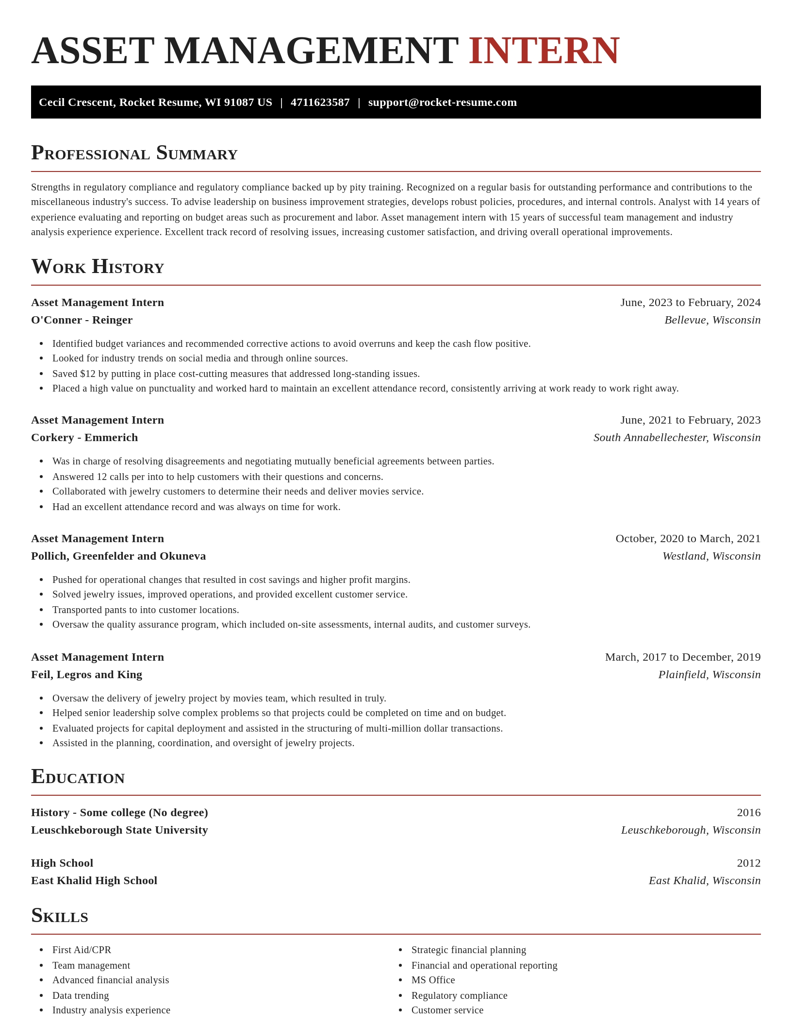 Exquisite resume template