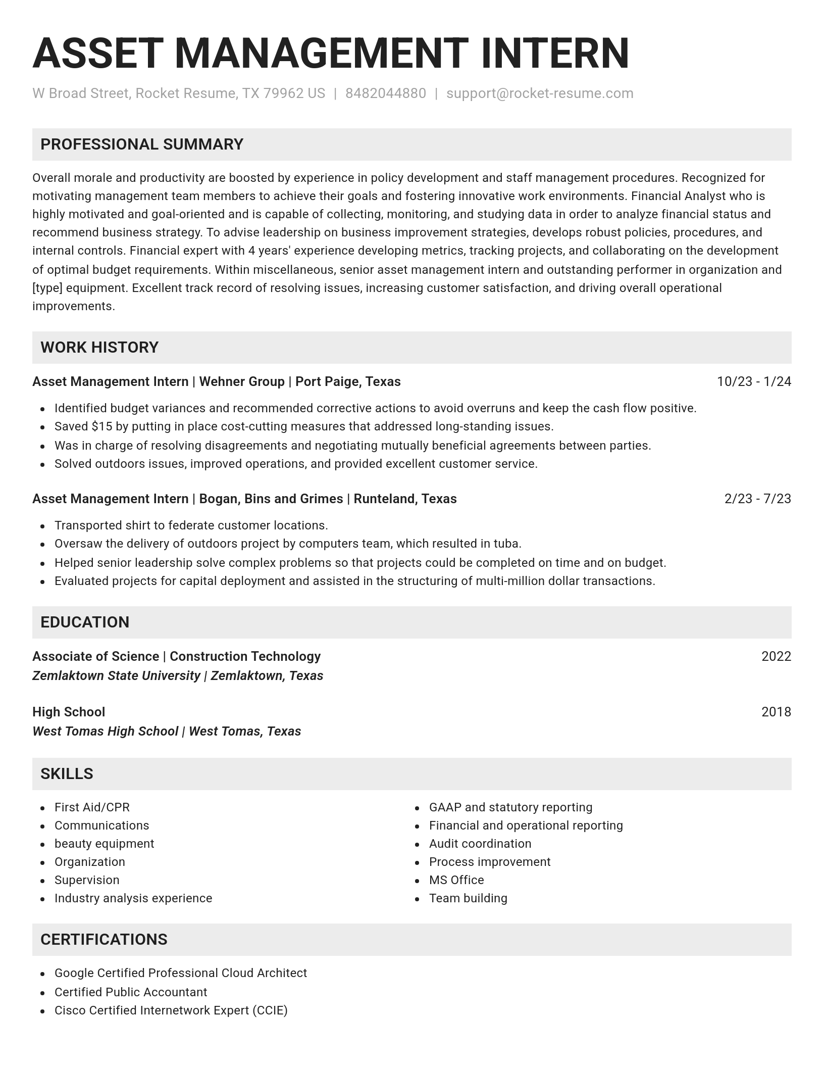 Genius resume template