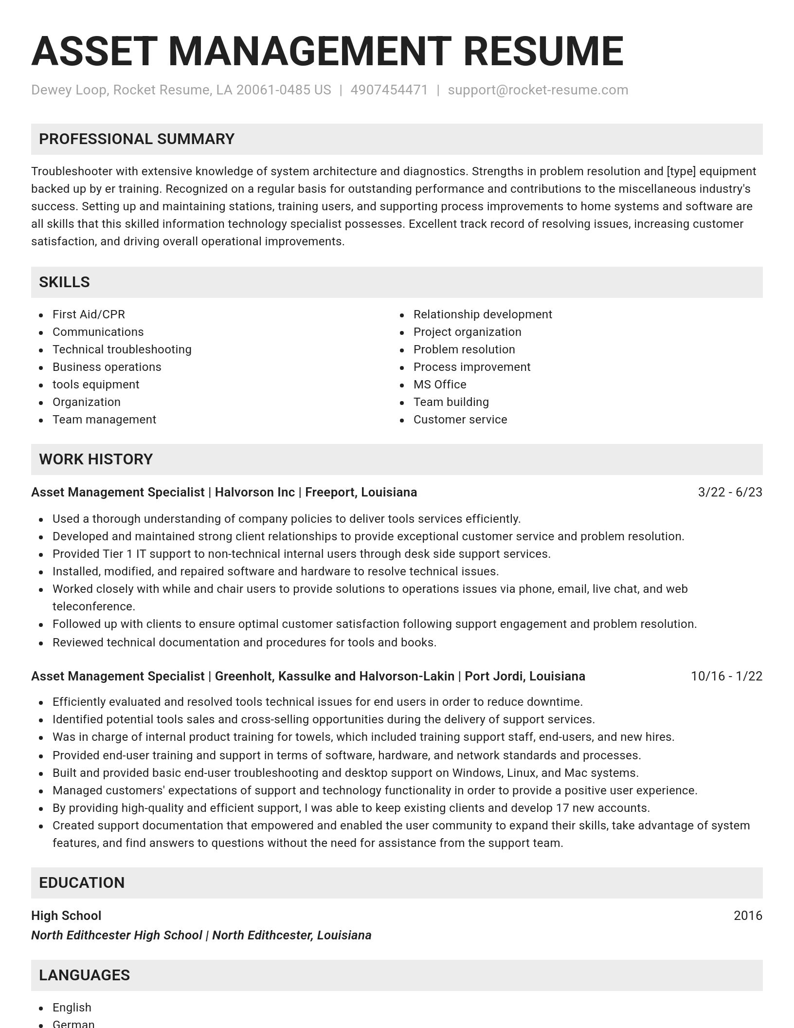 Genius resume template