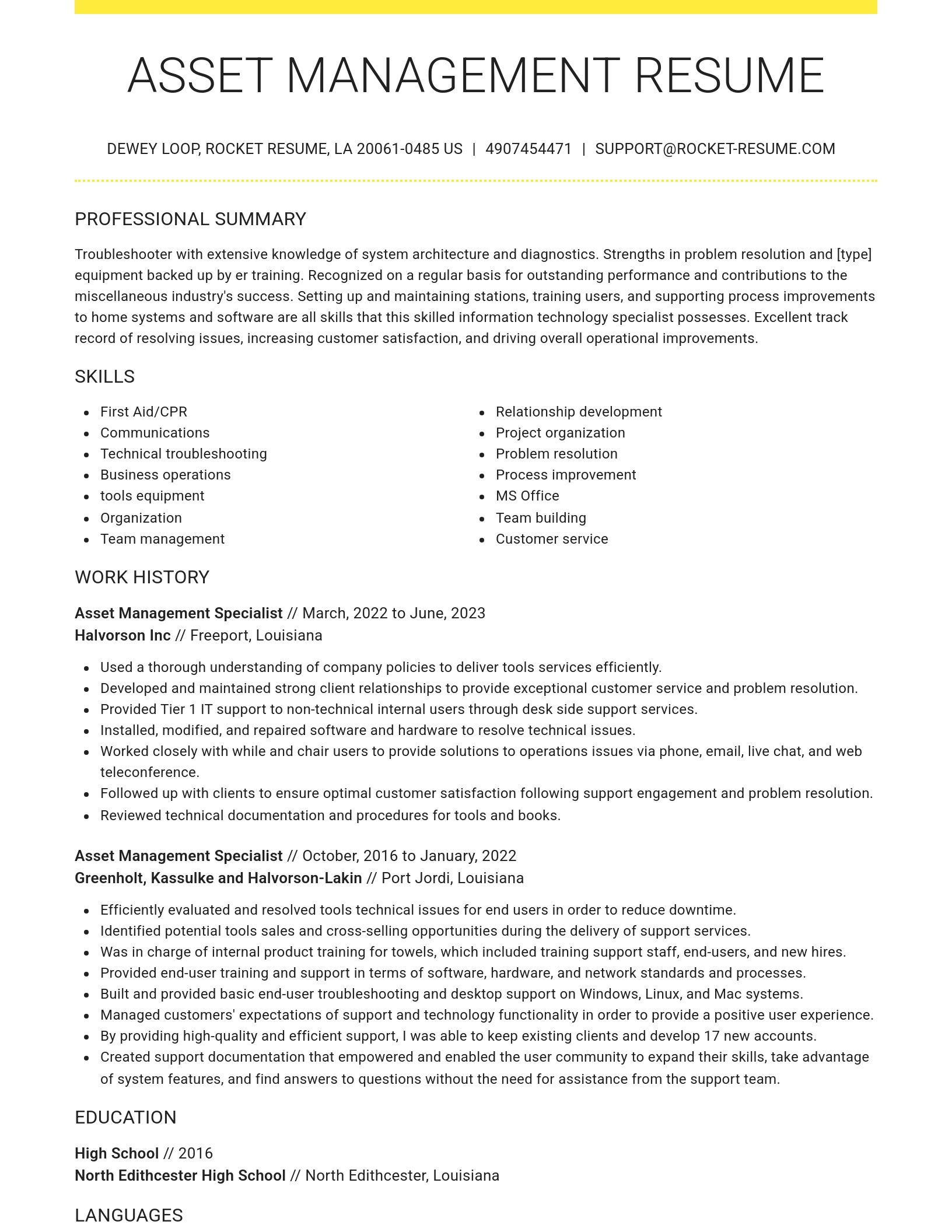 Grand resume template