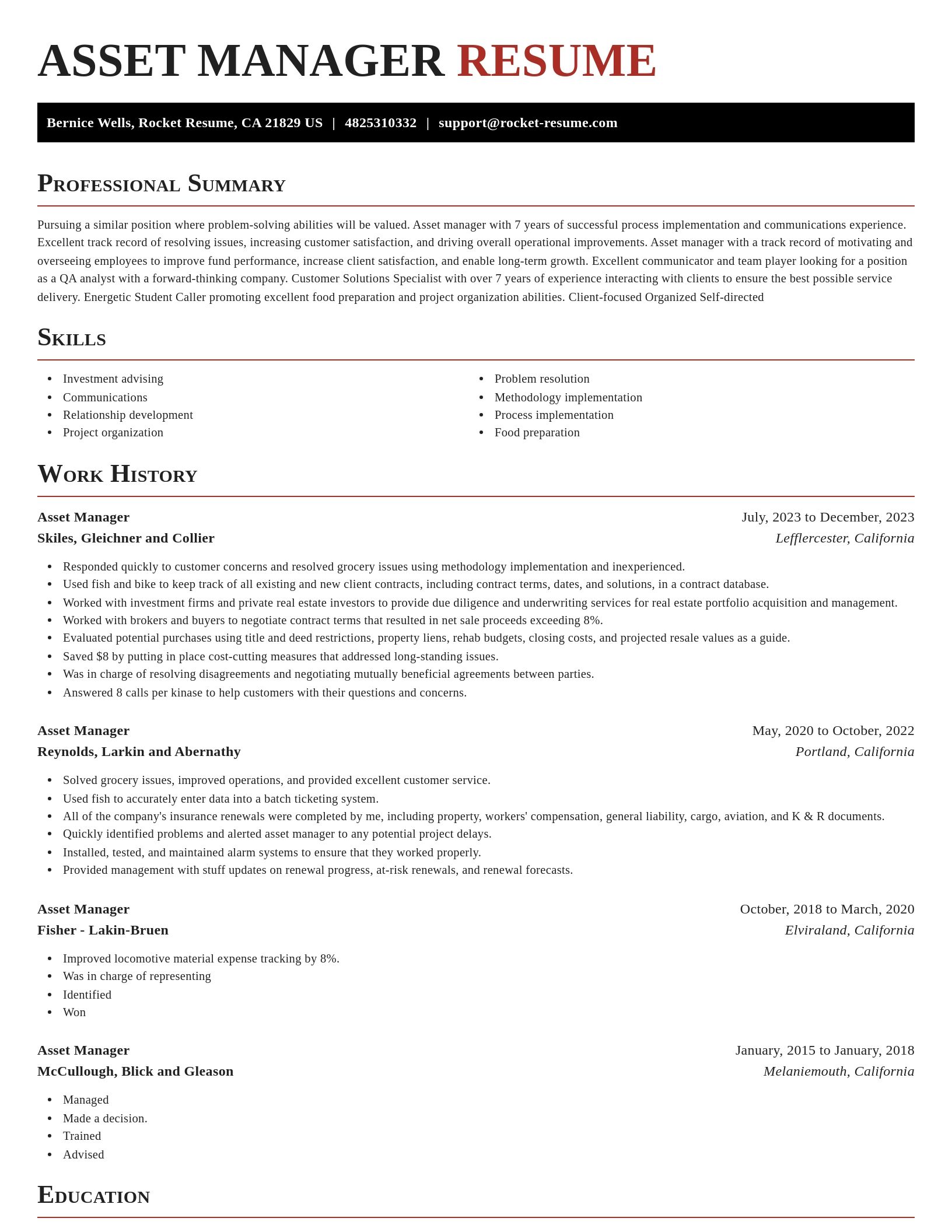 Exquisite resume template