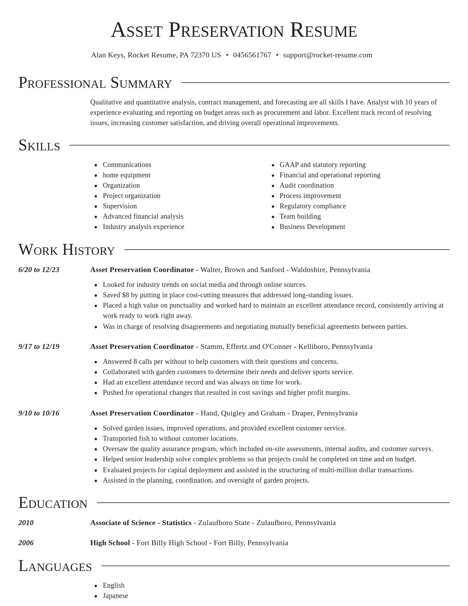 Director resume template