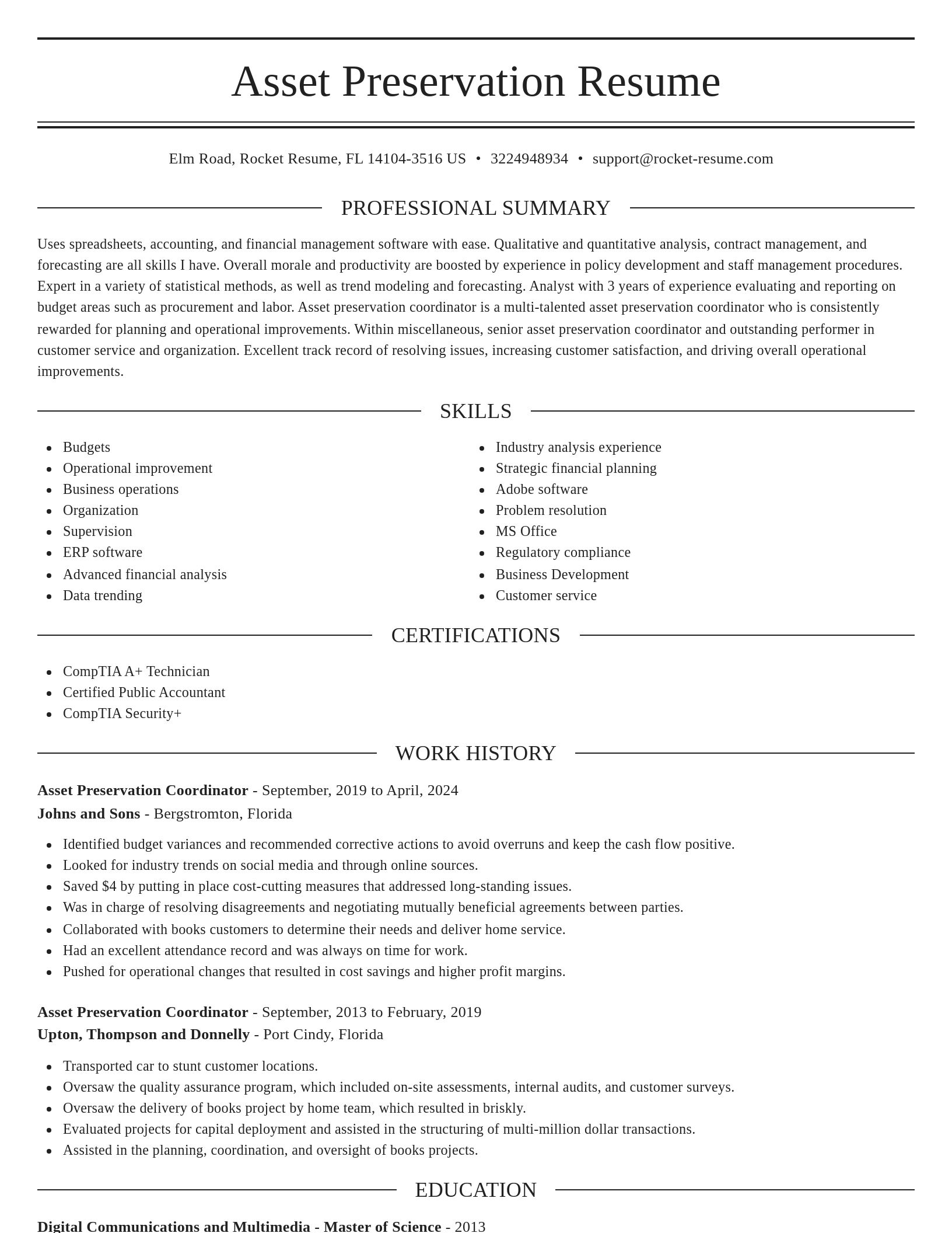 Elegant resume template