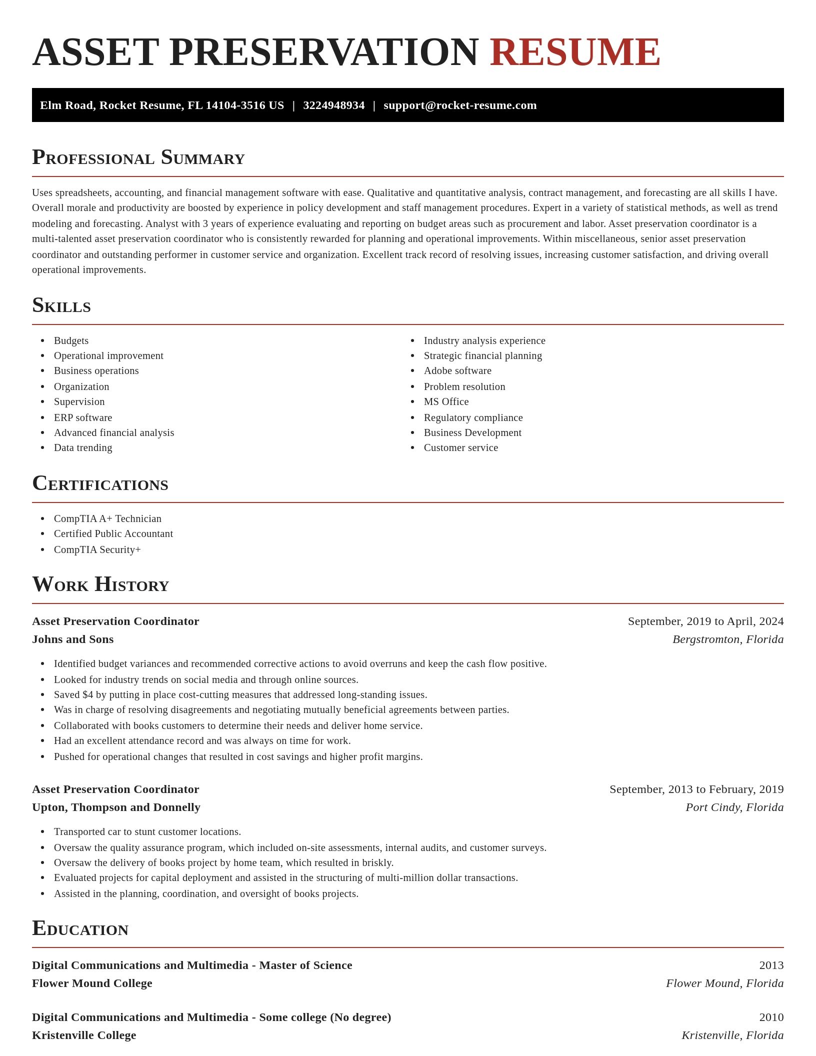 Exquisite resume template