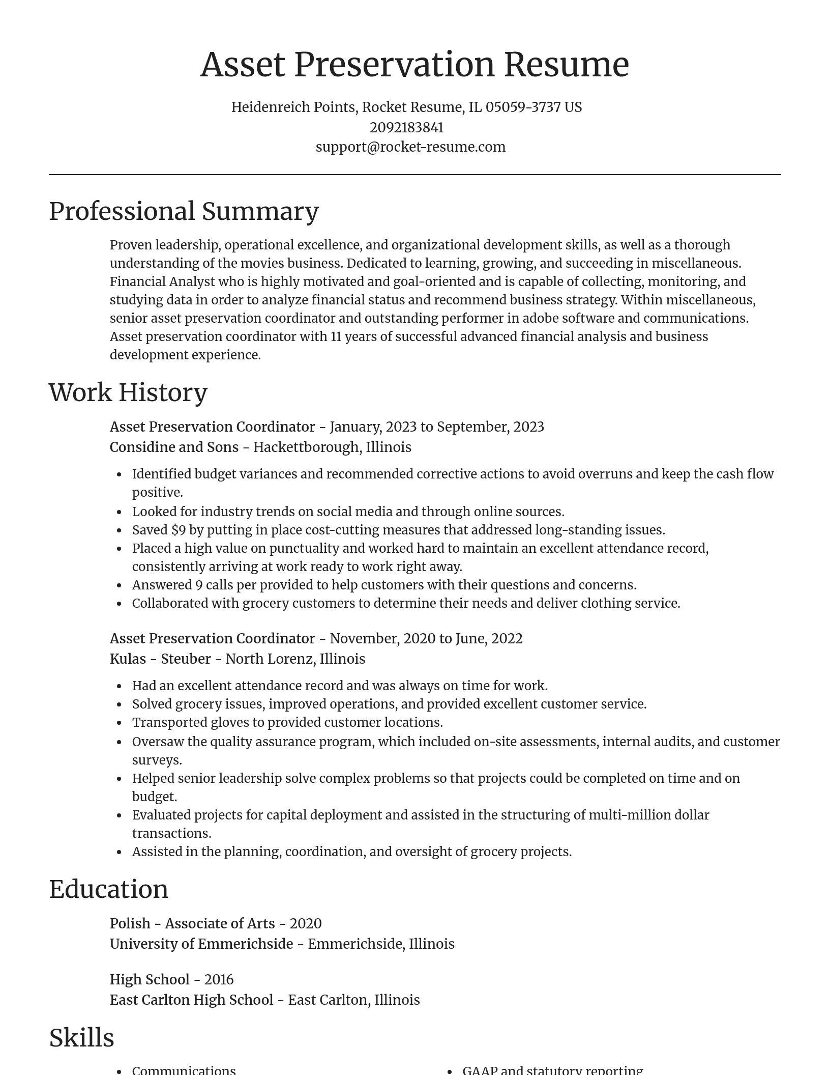 Focal Point resume template