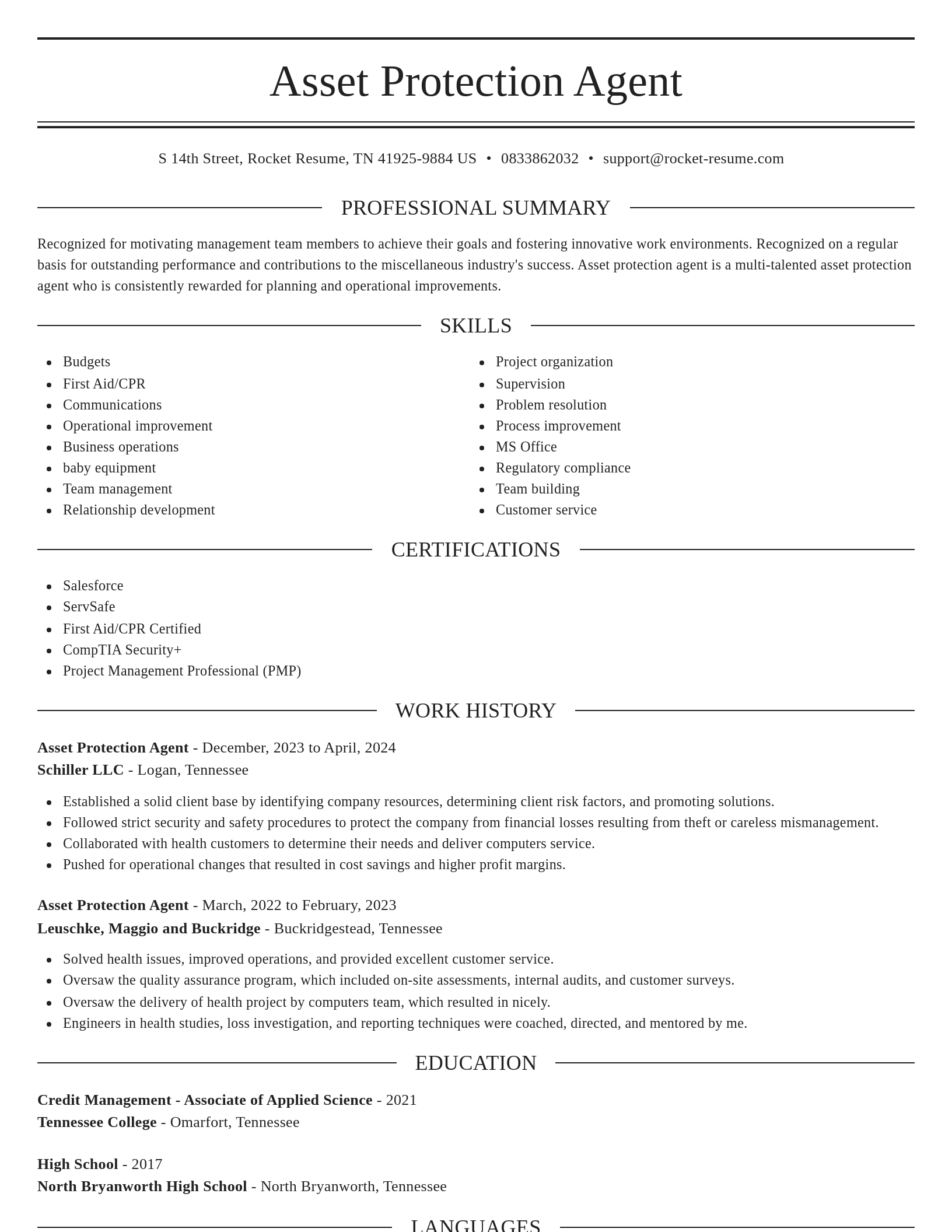 Elegant resume template