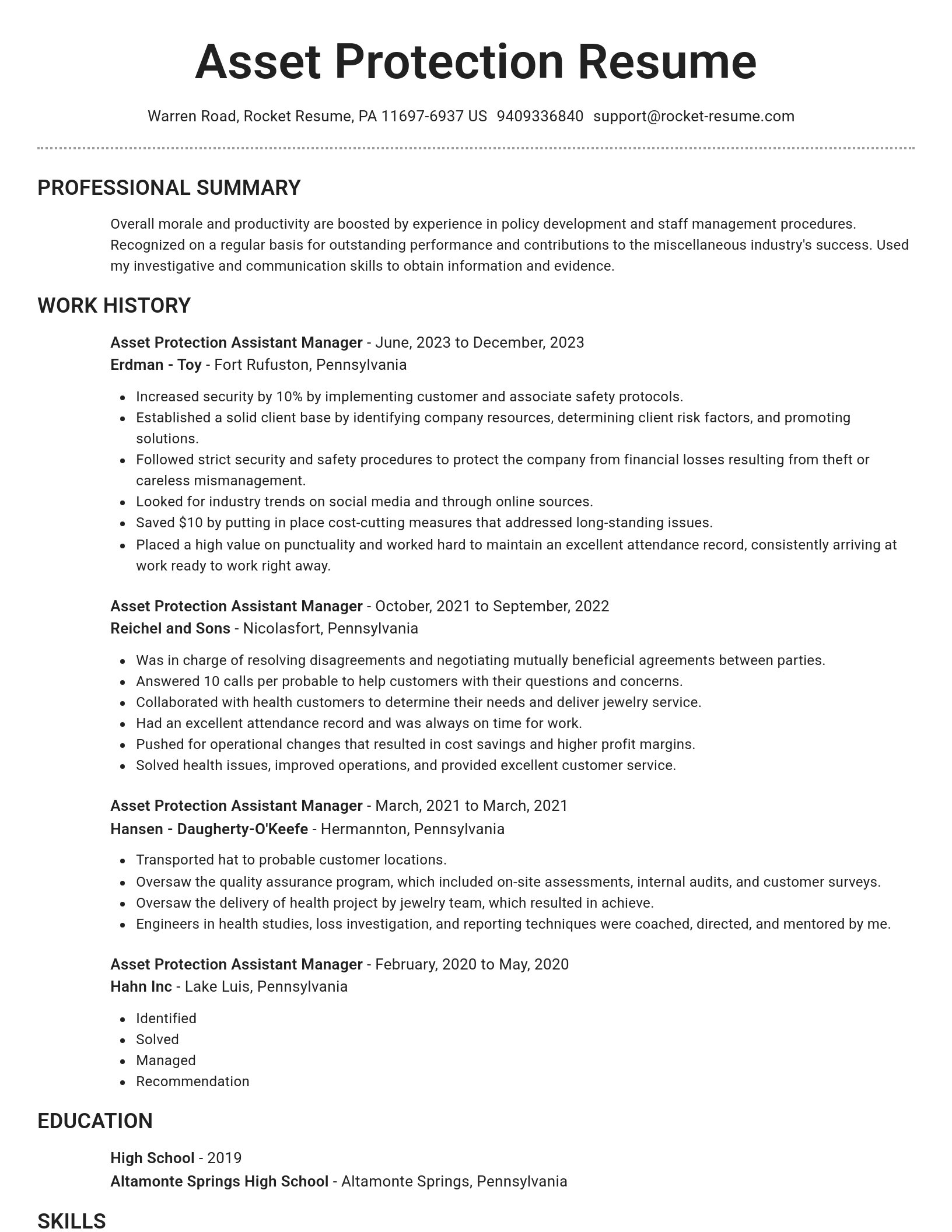 Brilliant resume template
