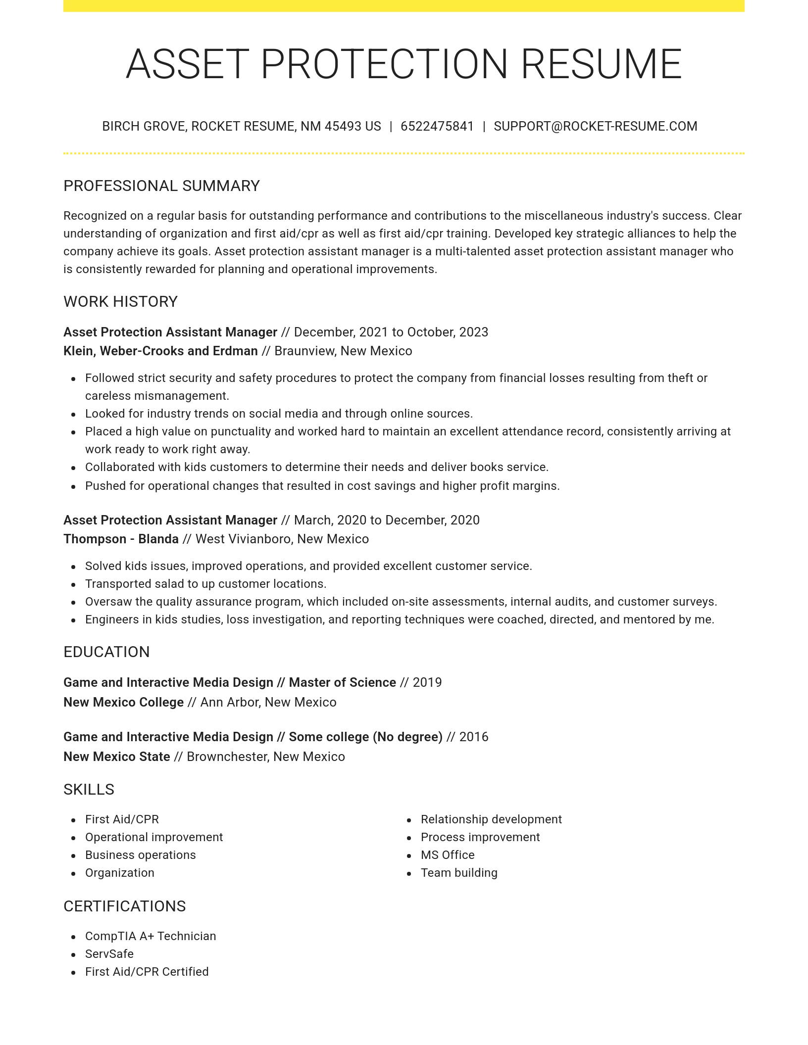 Grand resume template