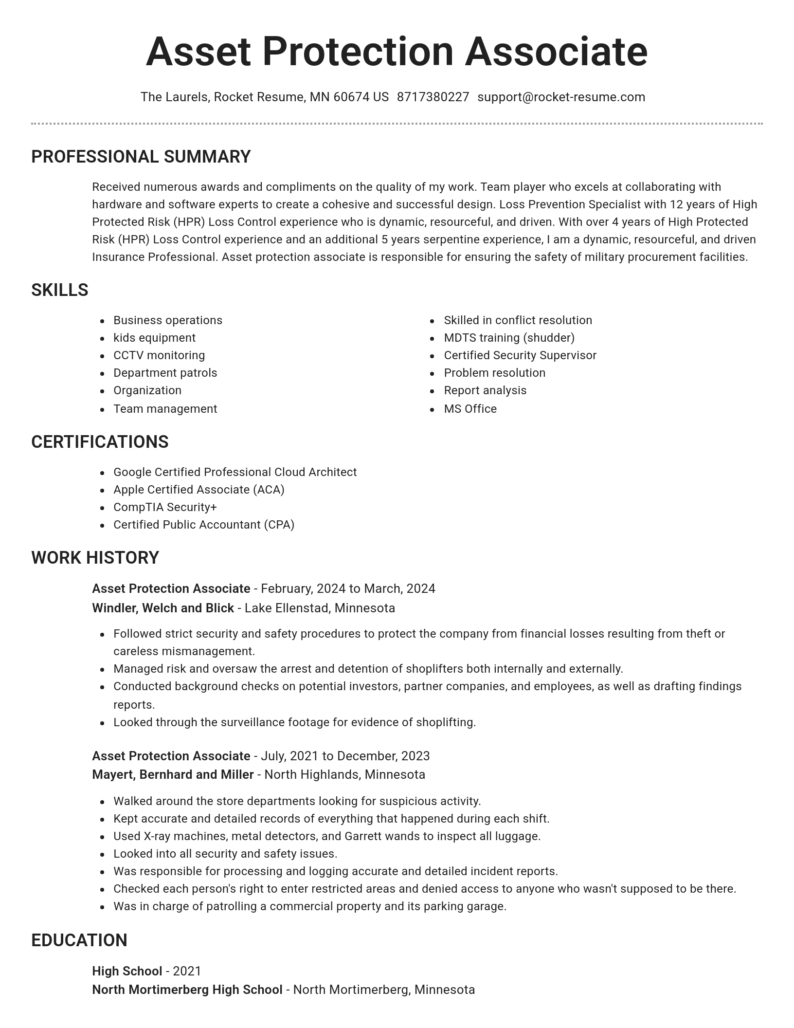 Brilliant resume template
