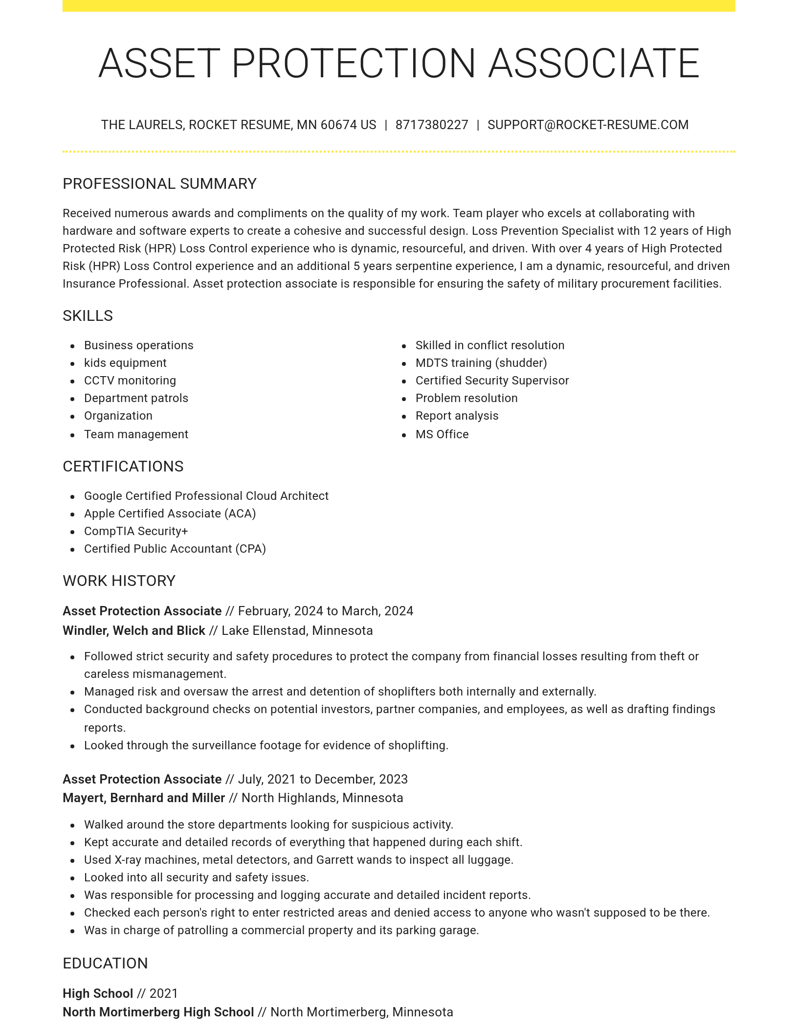 Grand resume template