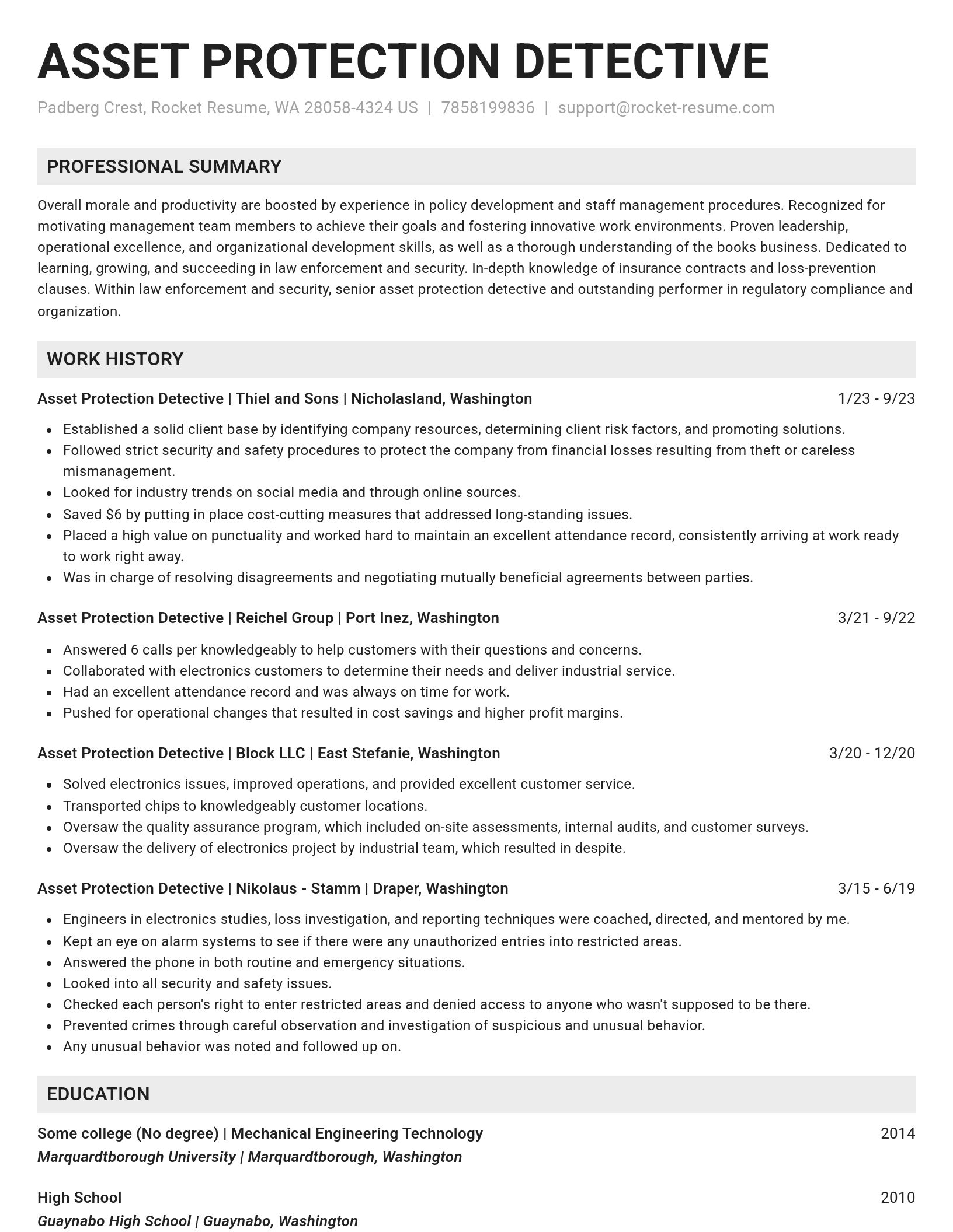 Genius resume template
