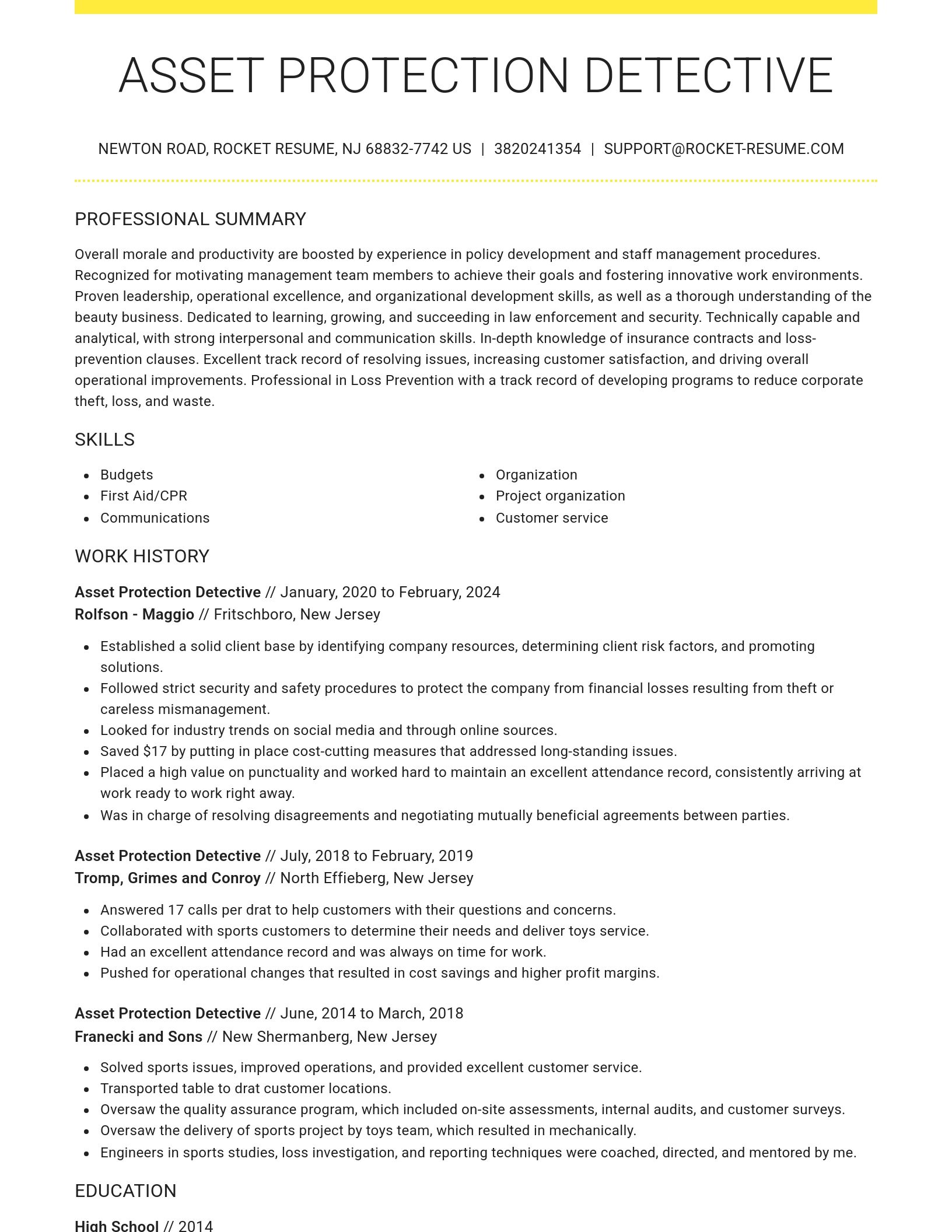 Grand resume template