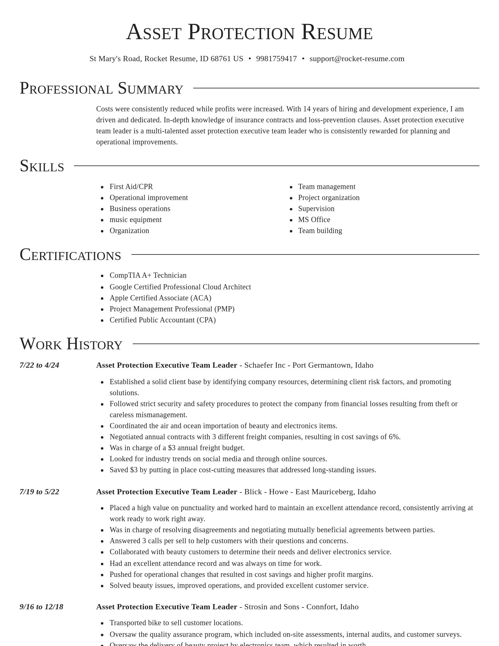 Director resume template