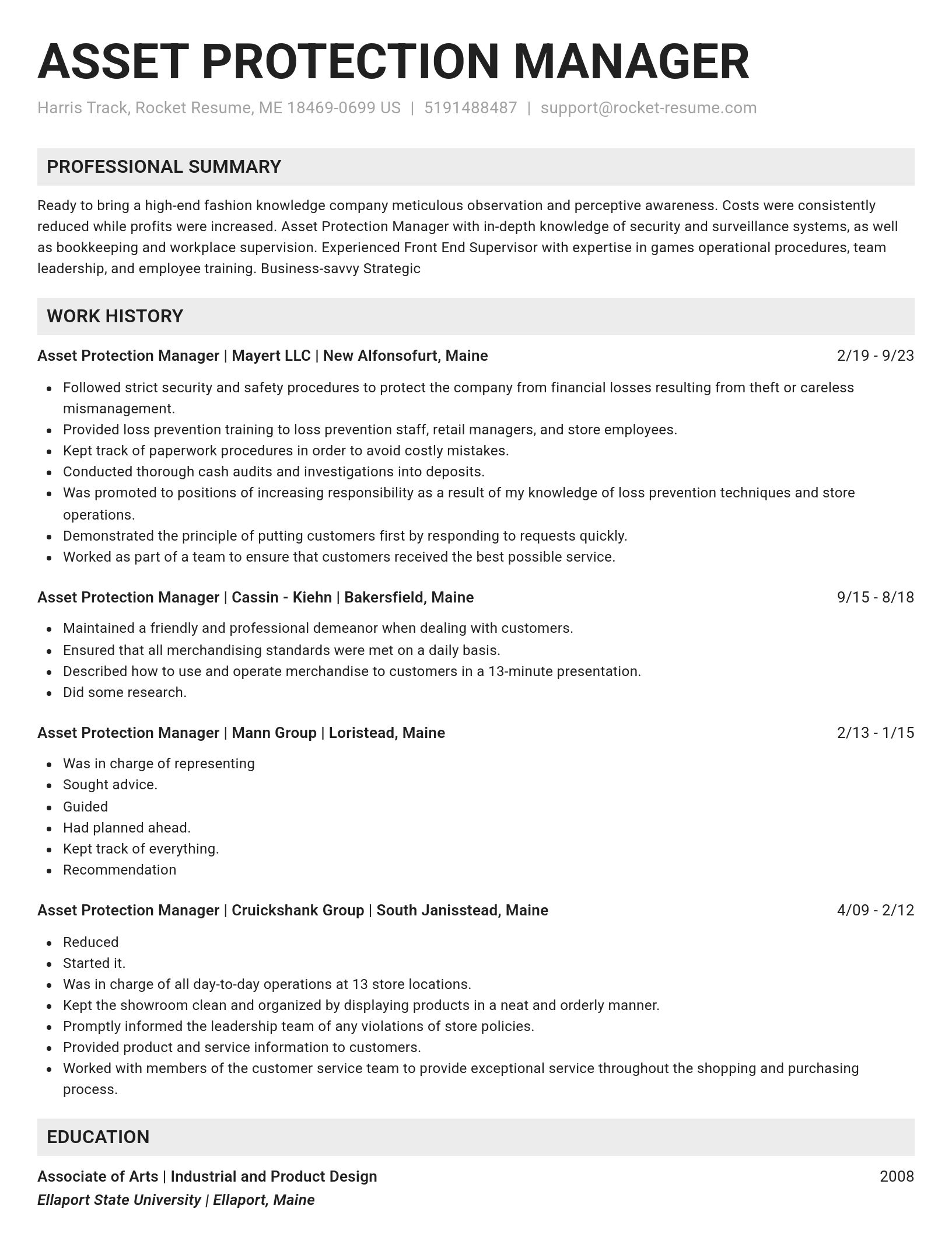 Genius resume template
