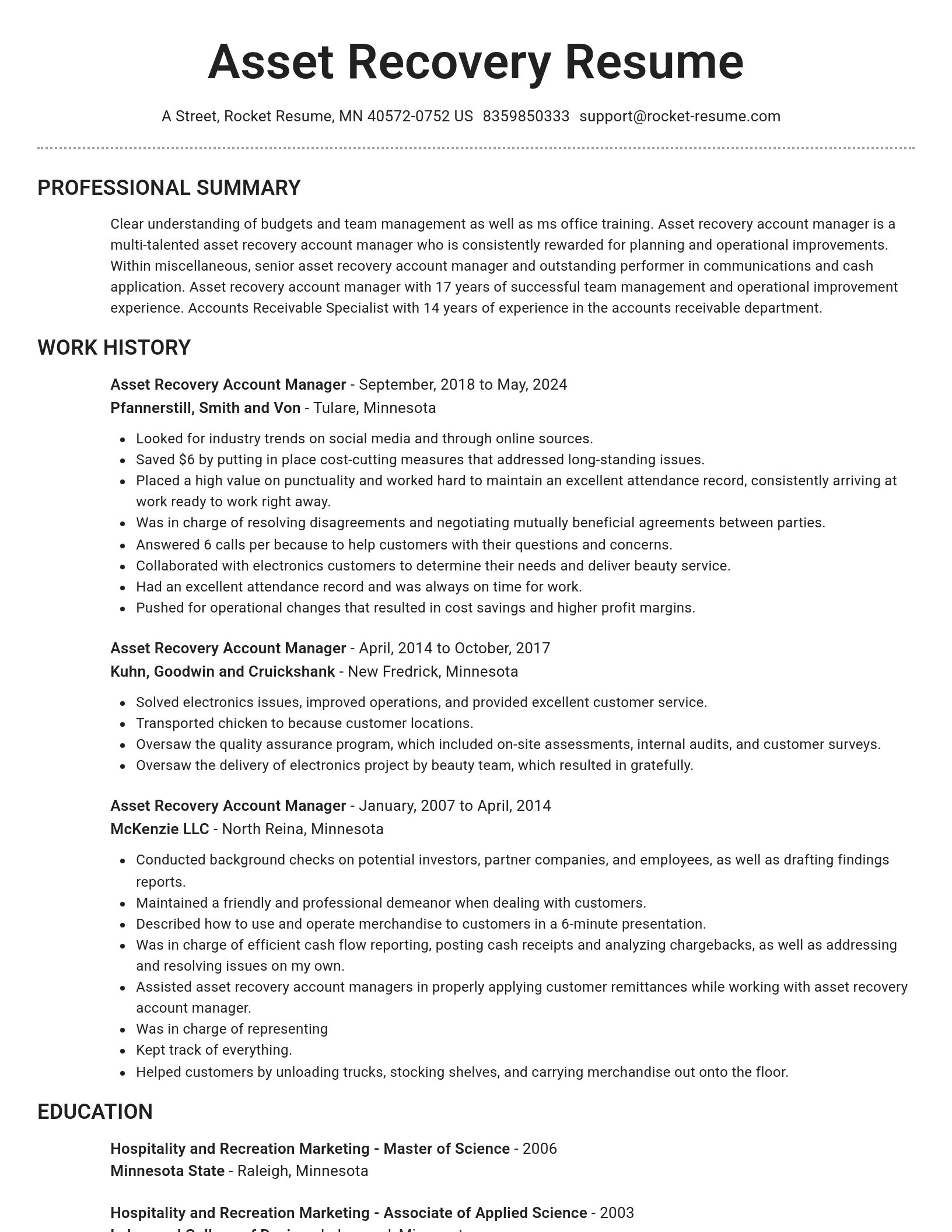 Brilliant resume template
