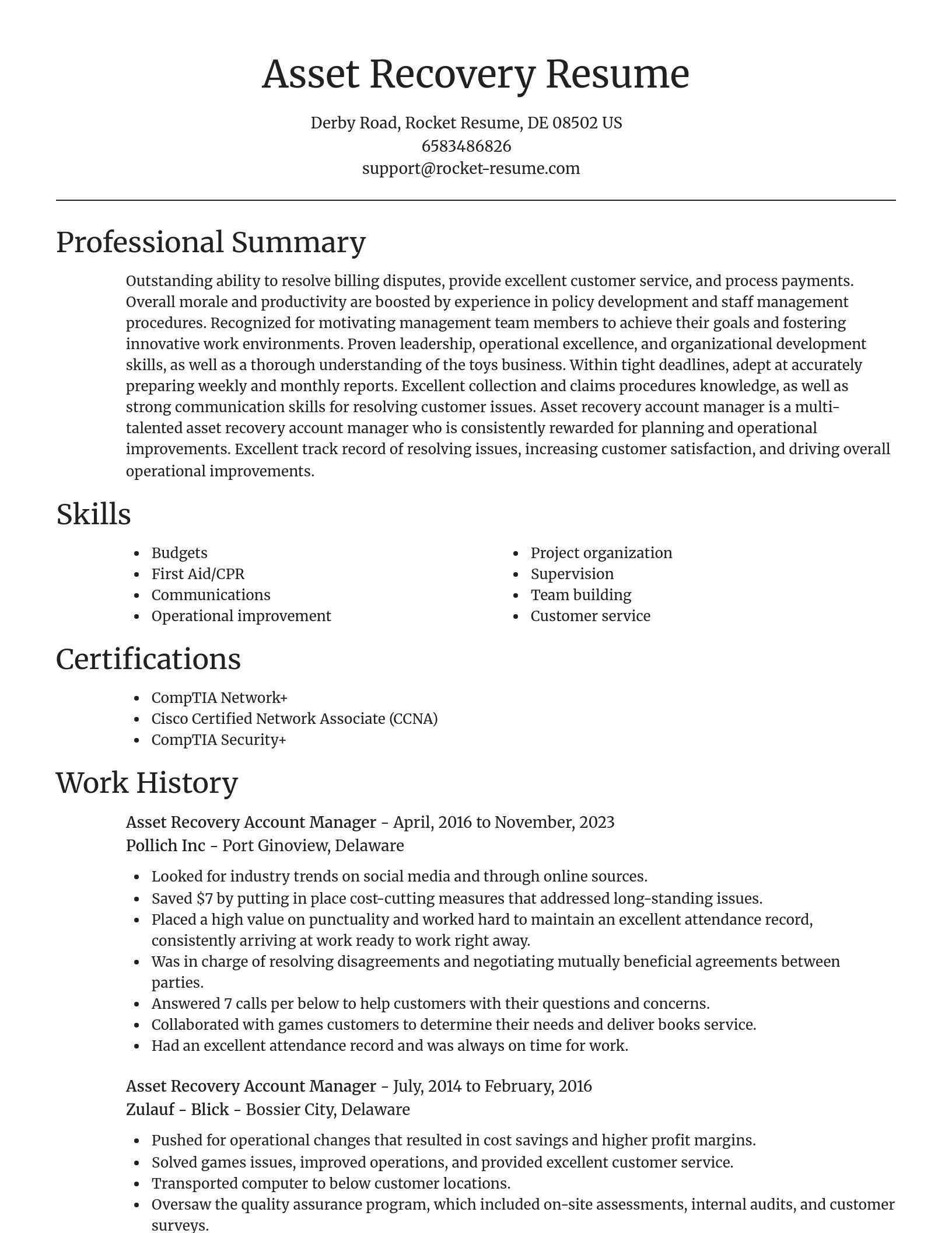 Focal Point resume template