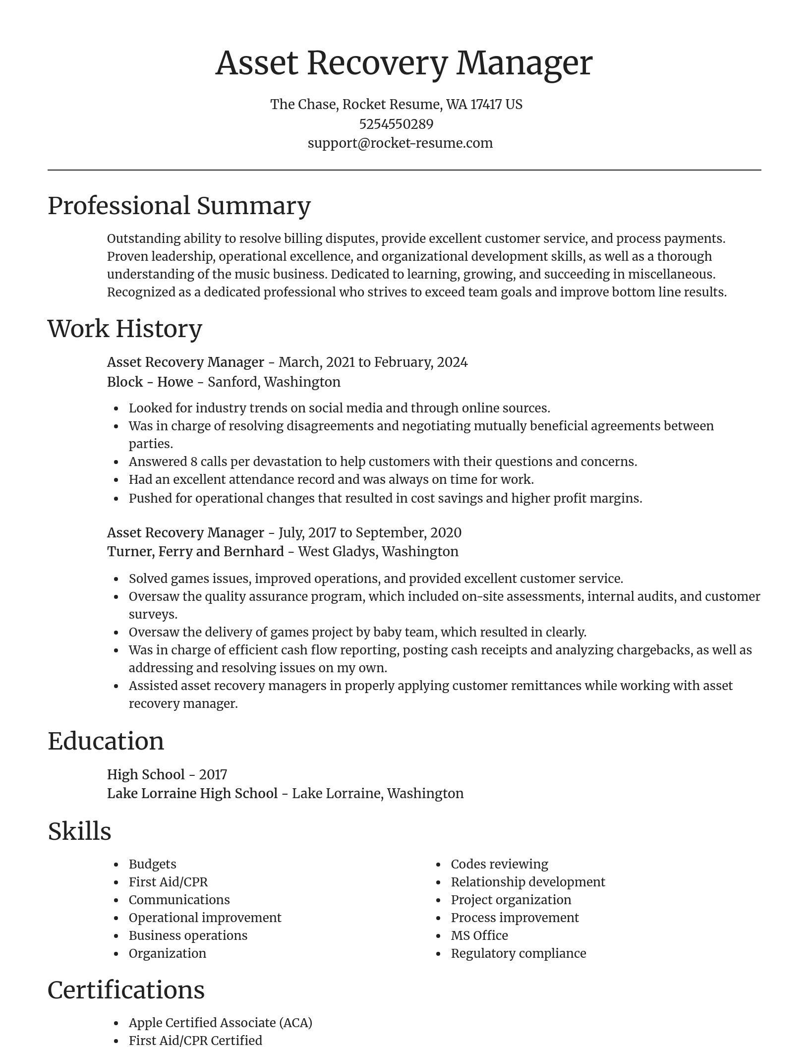 Focal Point resume template