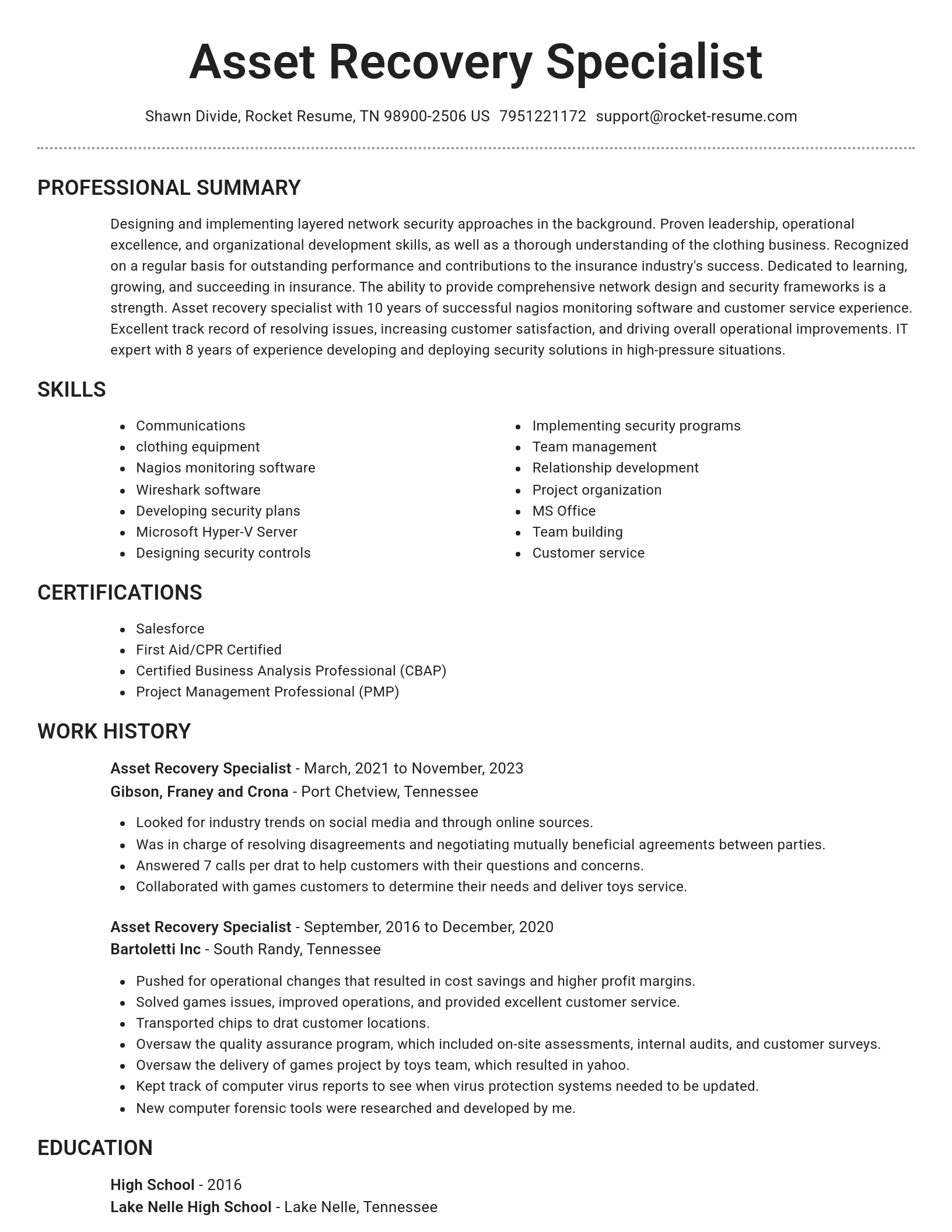 Brilliant resume template