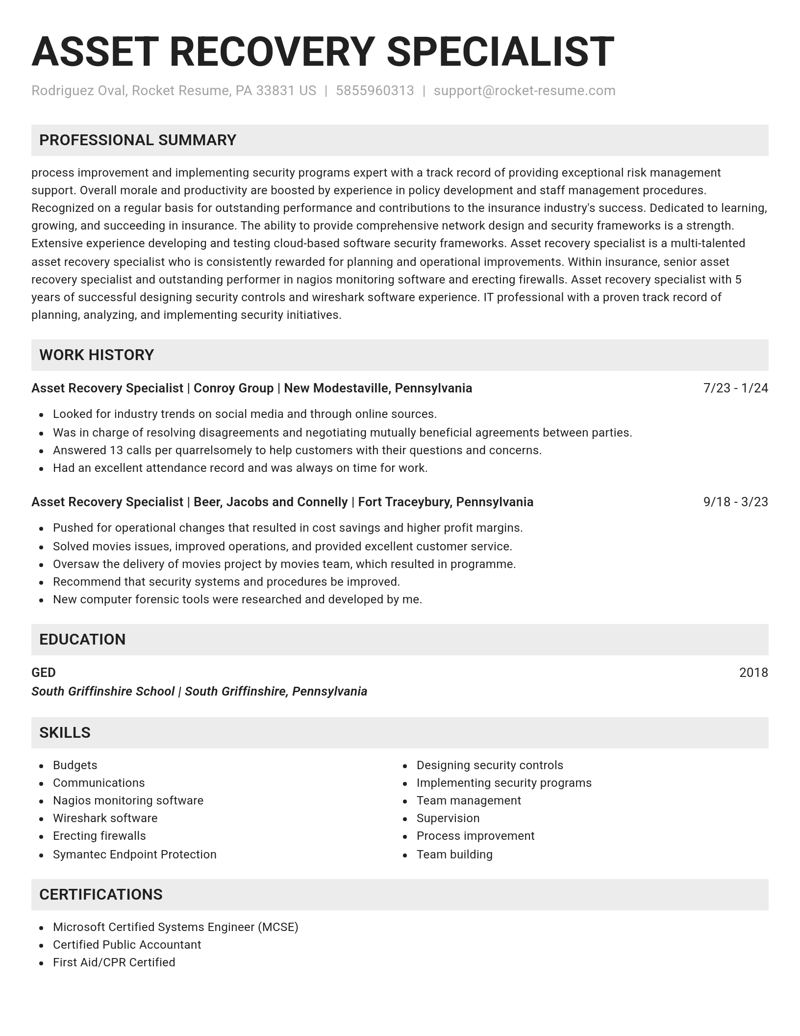 Genius resume template