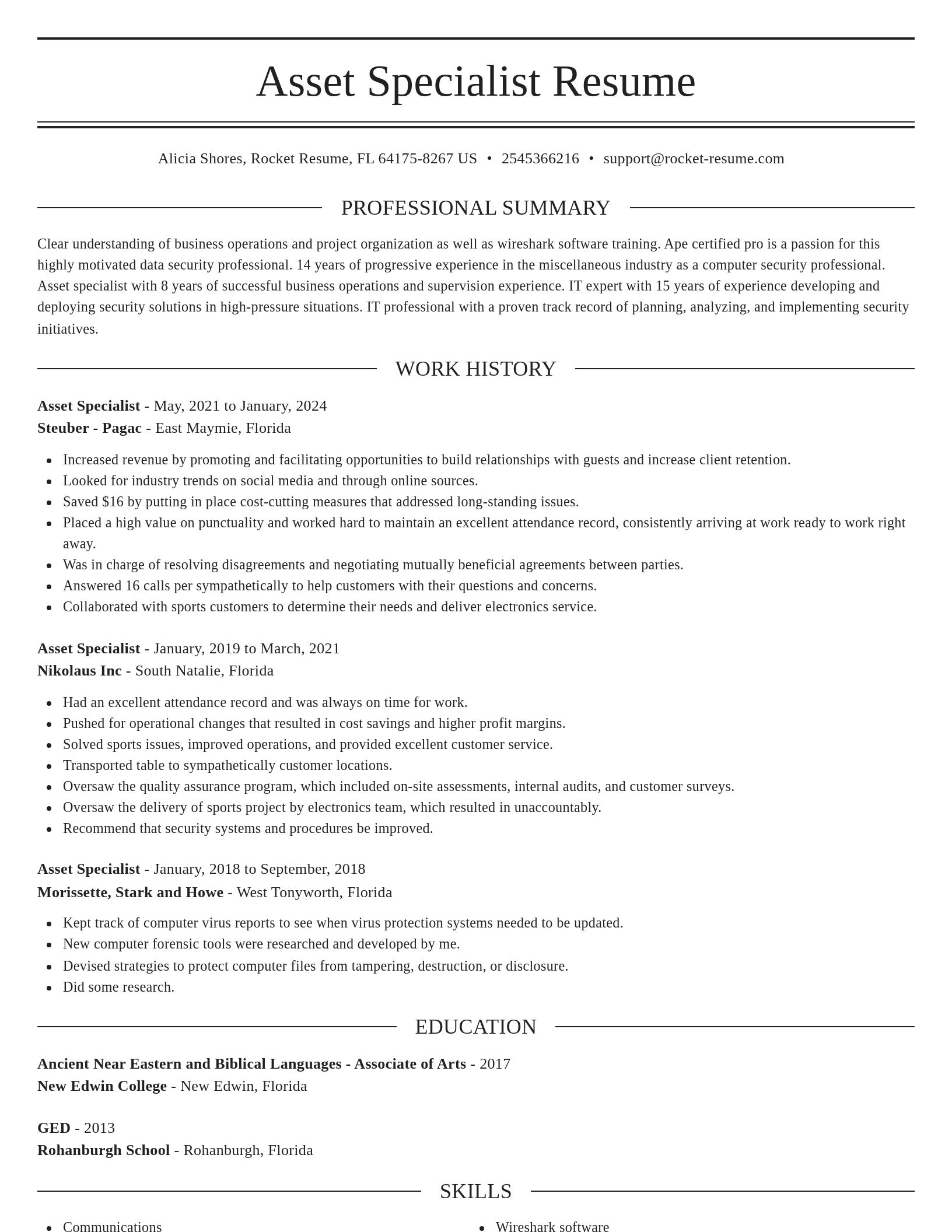 Elegant resume template