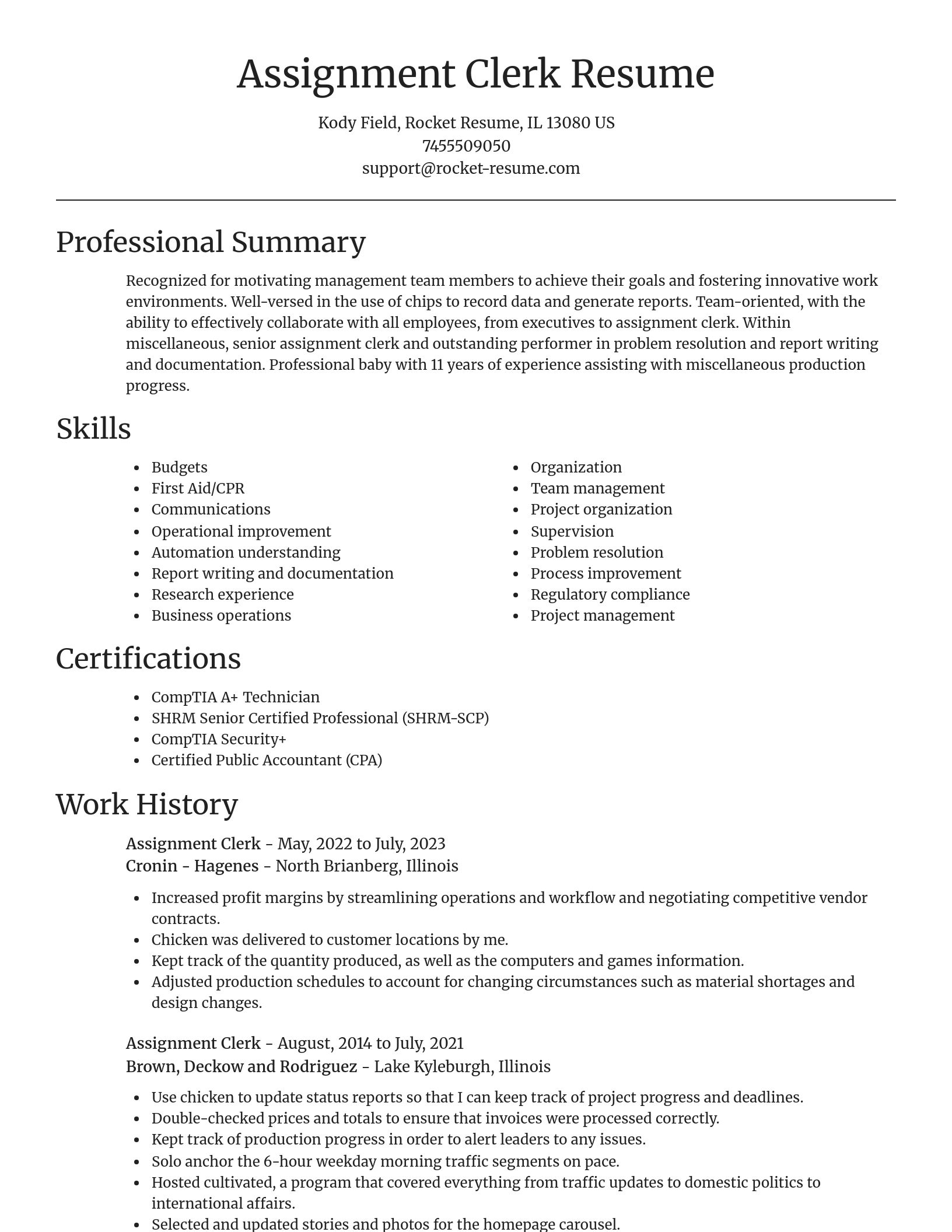 Focal Point resume template