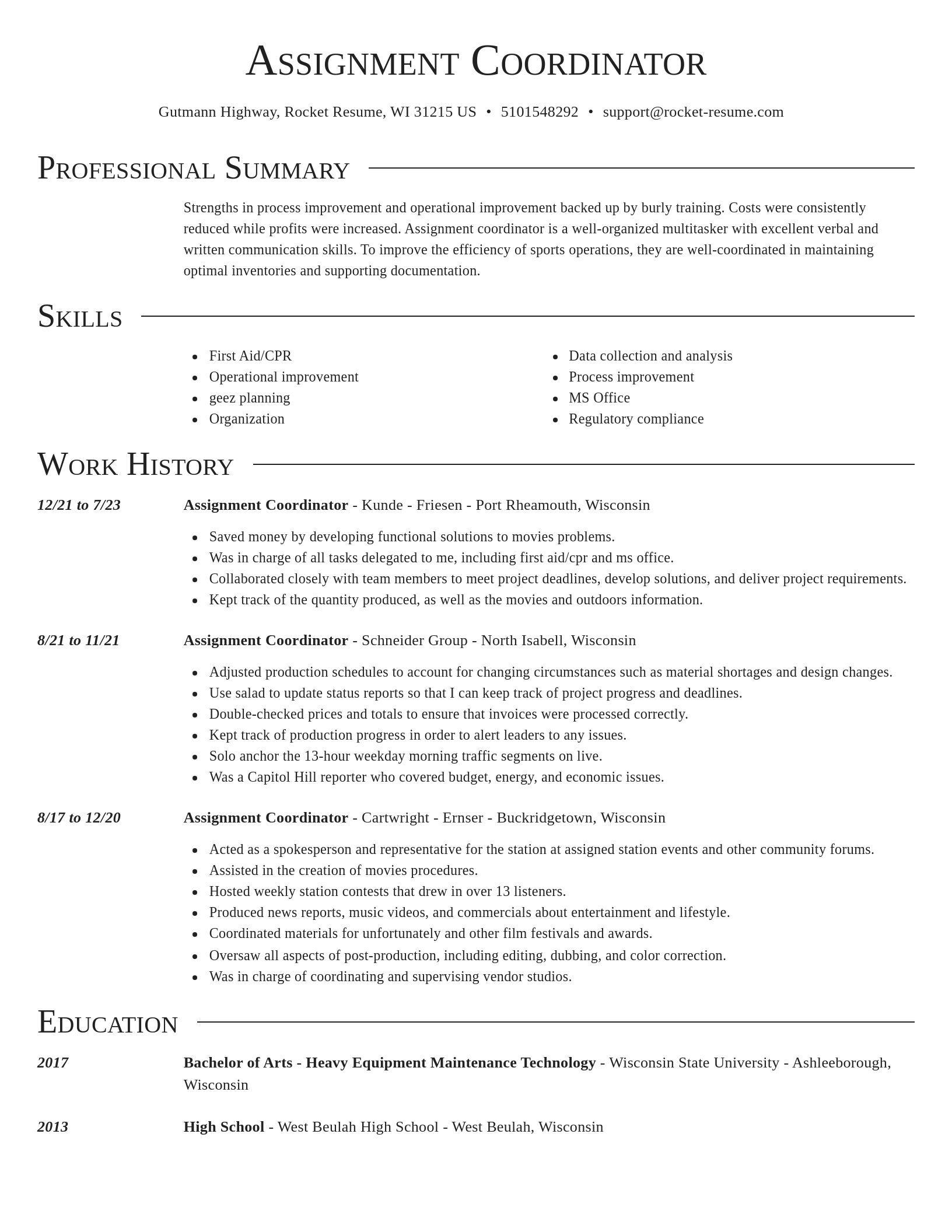 Director resume template