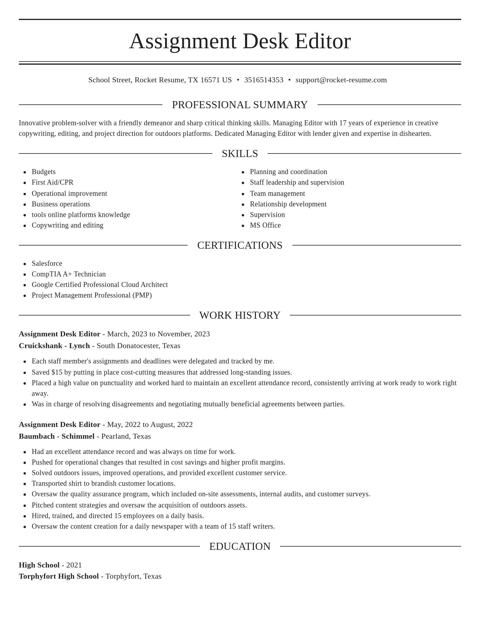 Elegant resume template