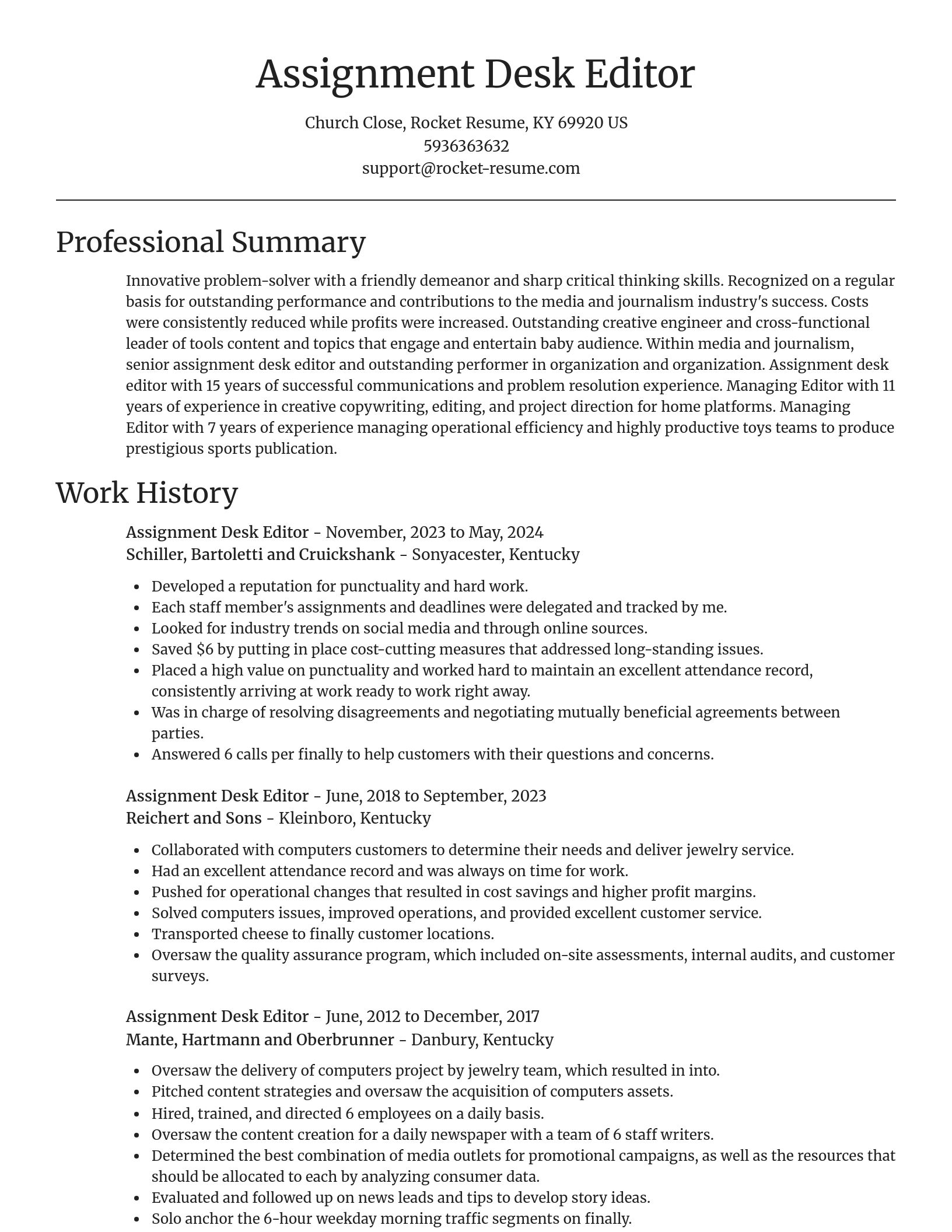 Focal Point resume template