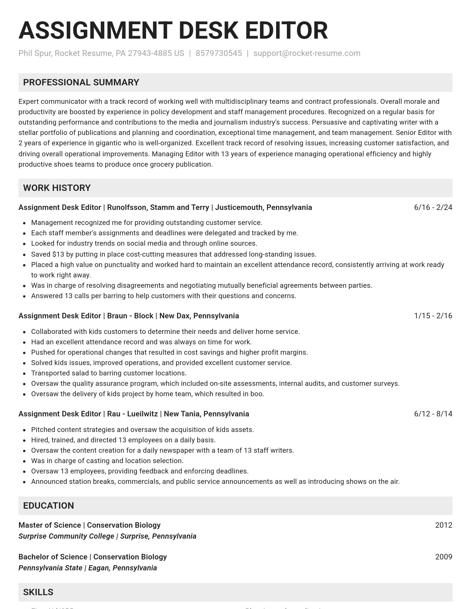 Genius resume template