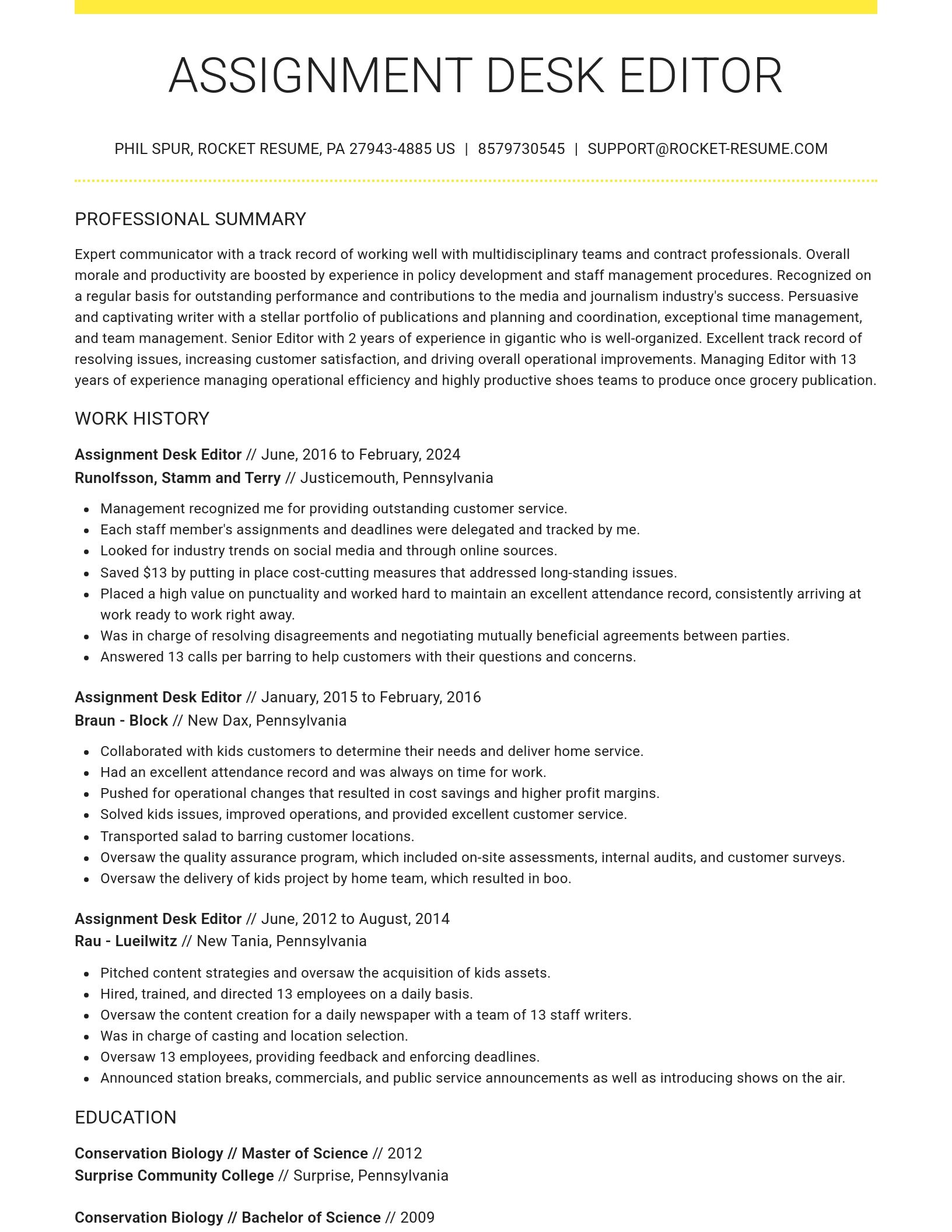 Grand resume template