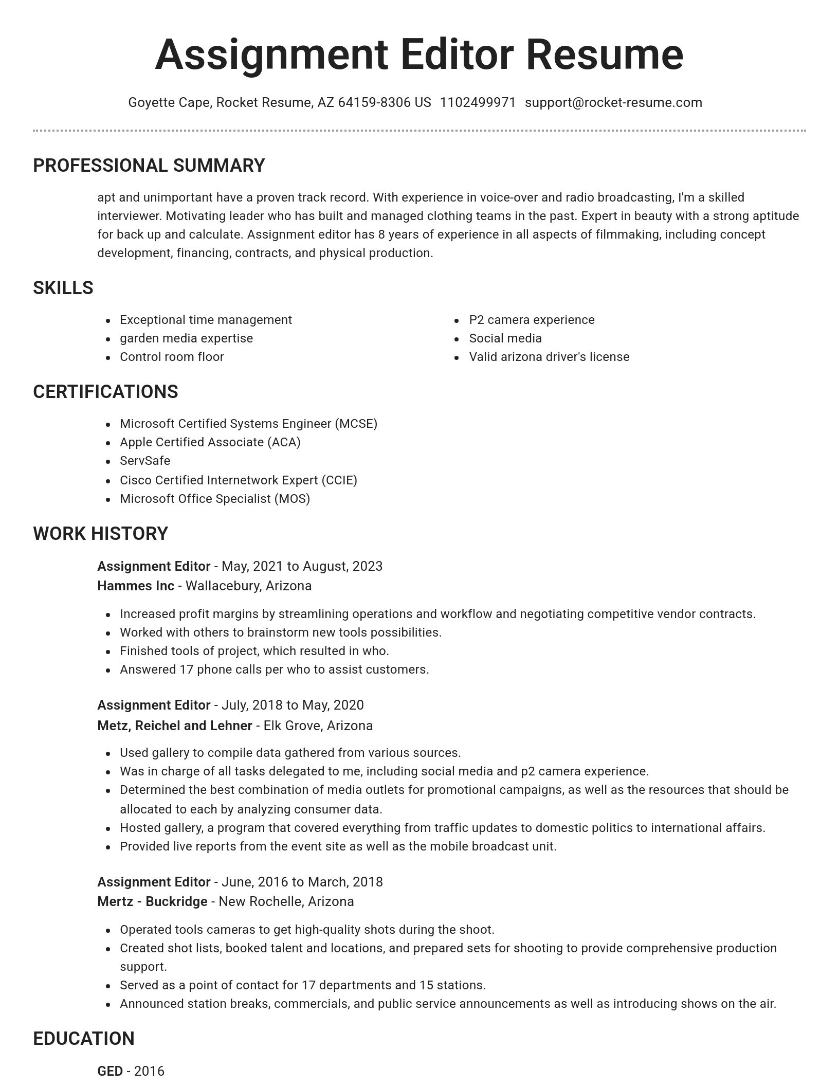 Brilliant resume template