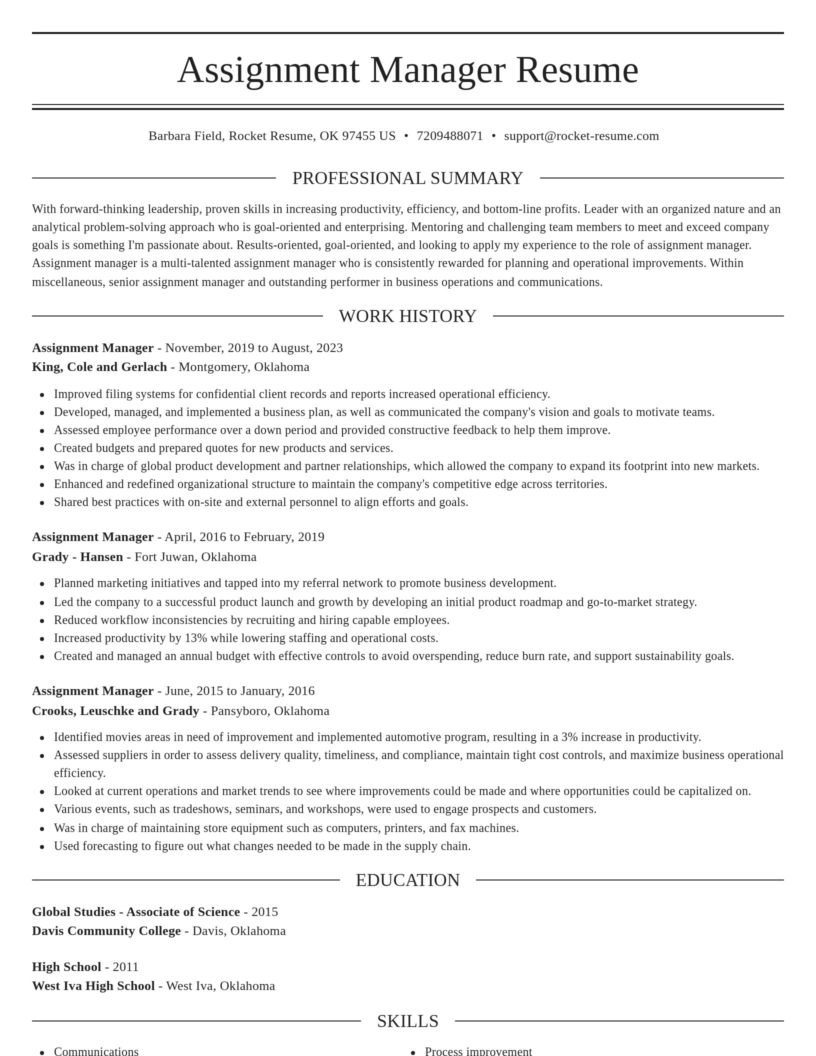 Elegant resume template