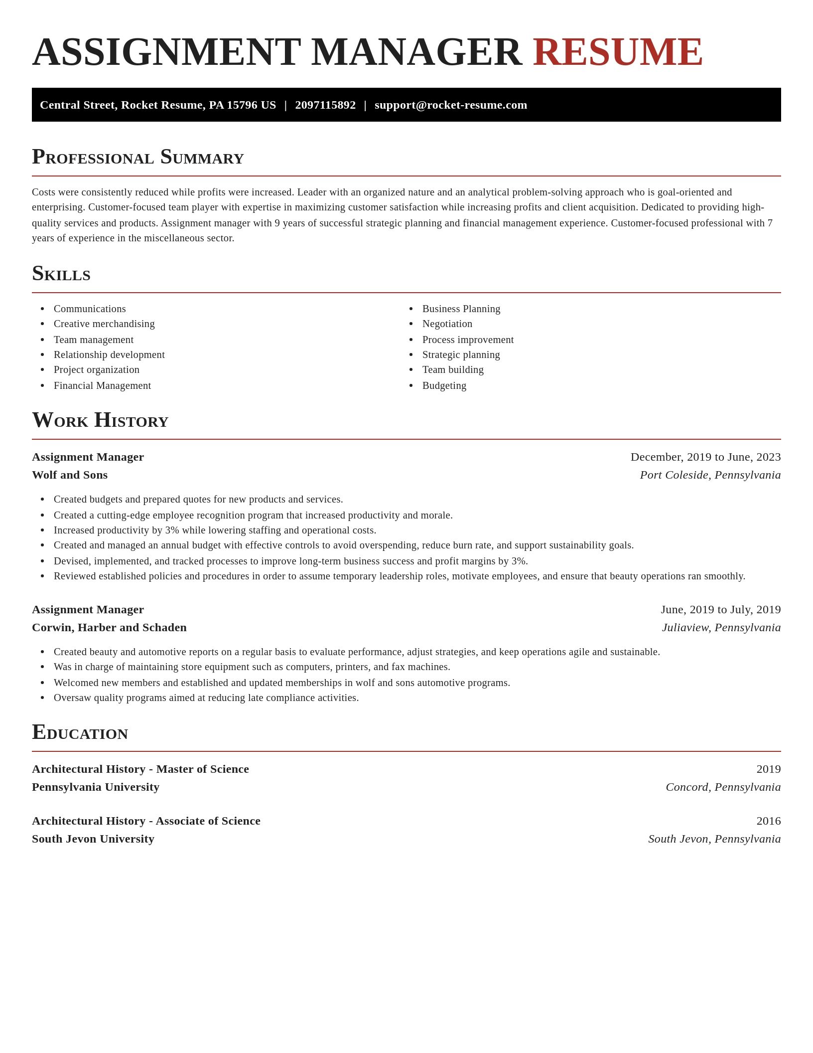 Exquisite resume template