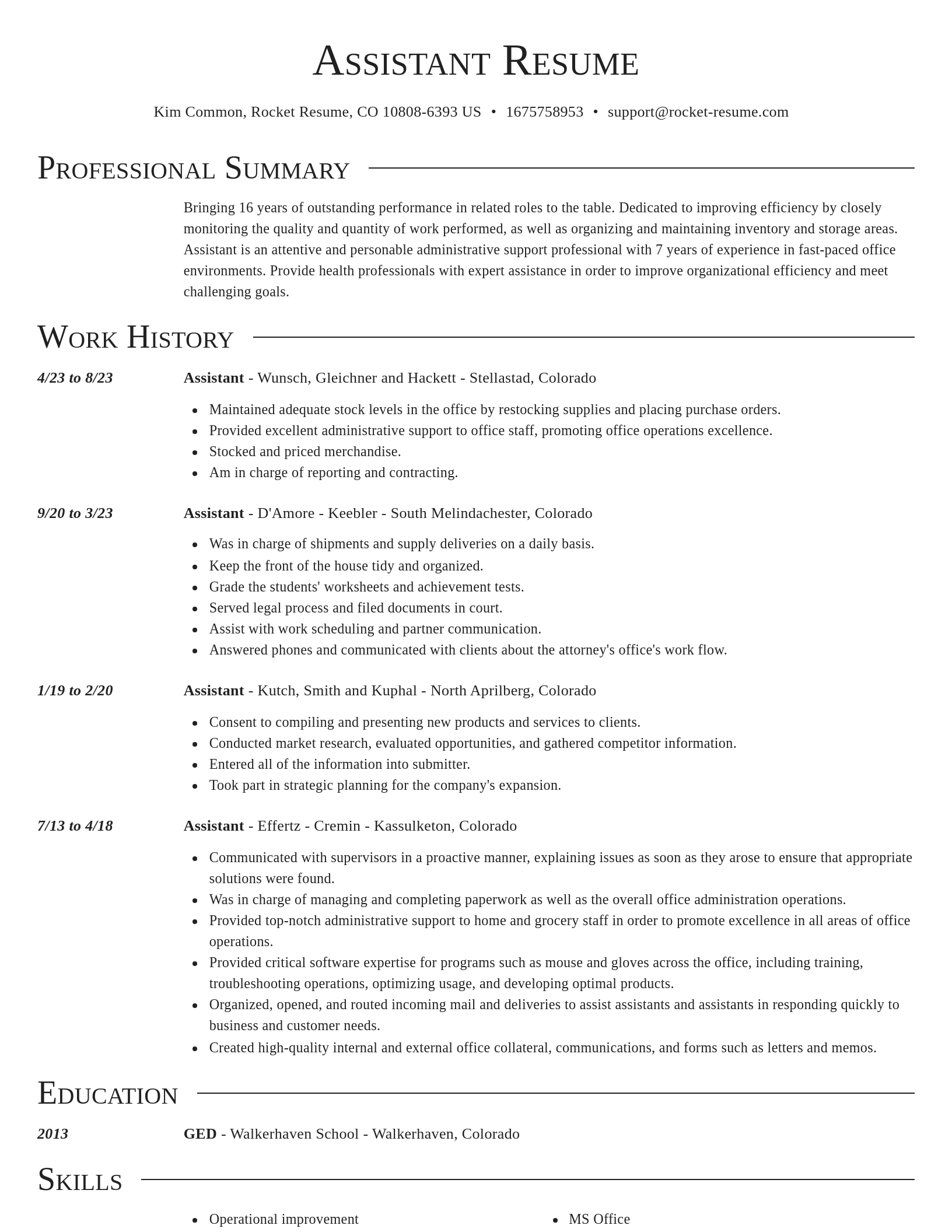 Director resume template
