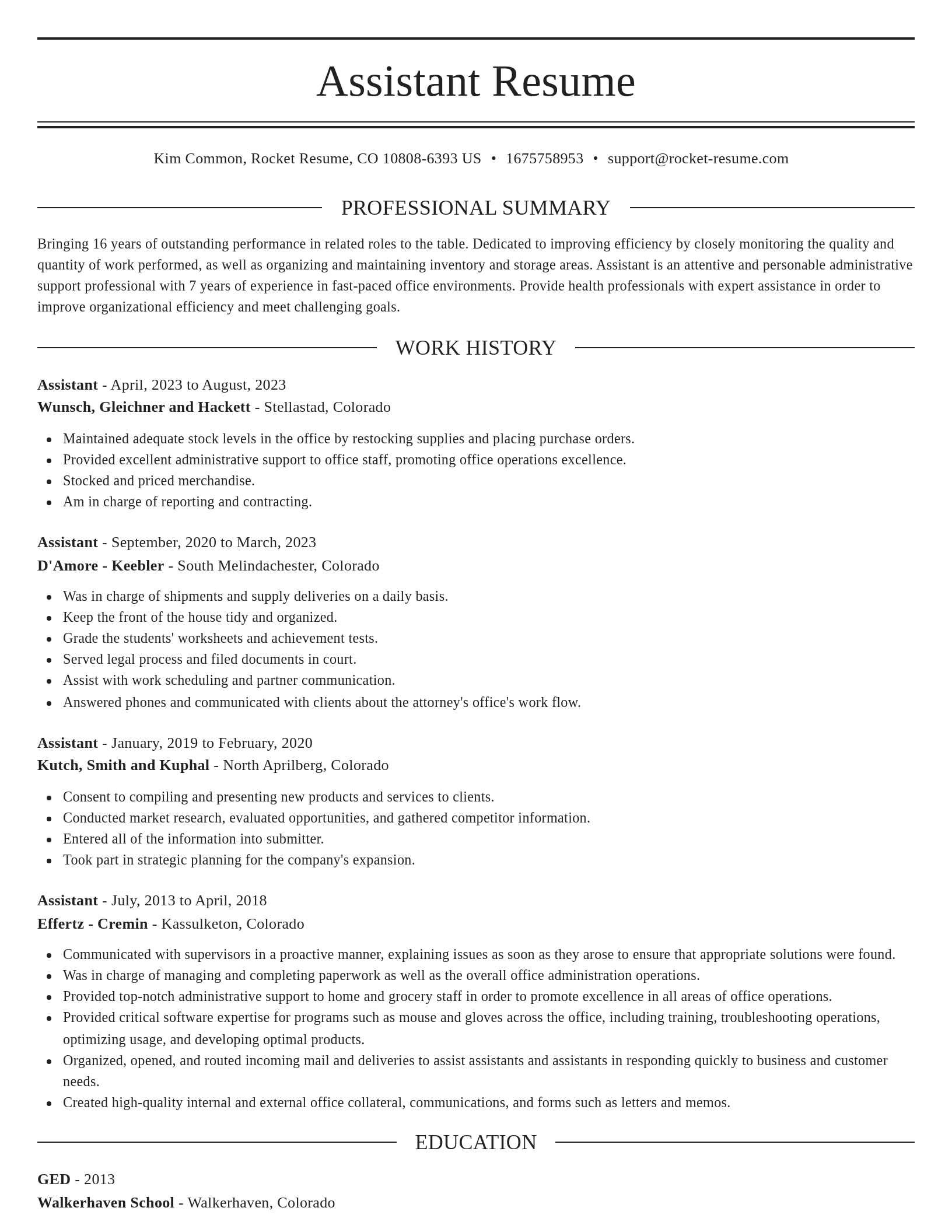 Elegant resume template