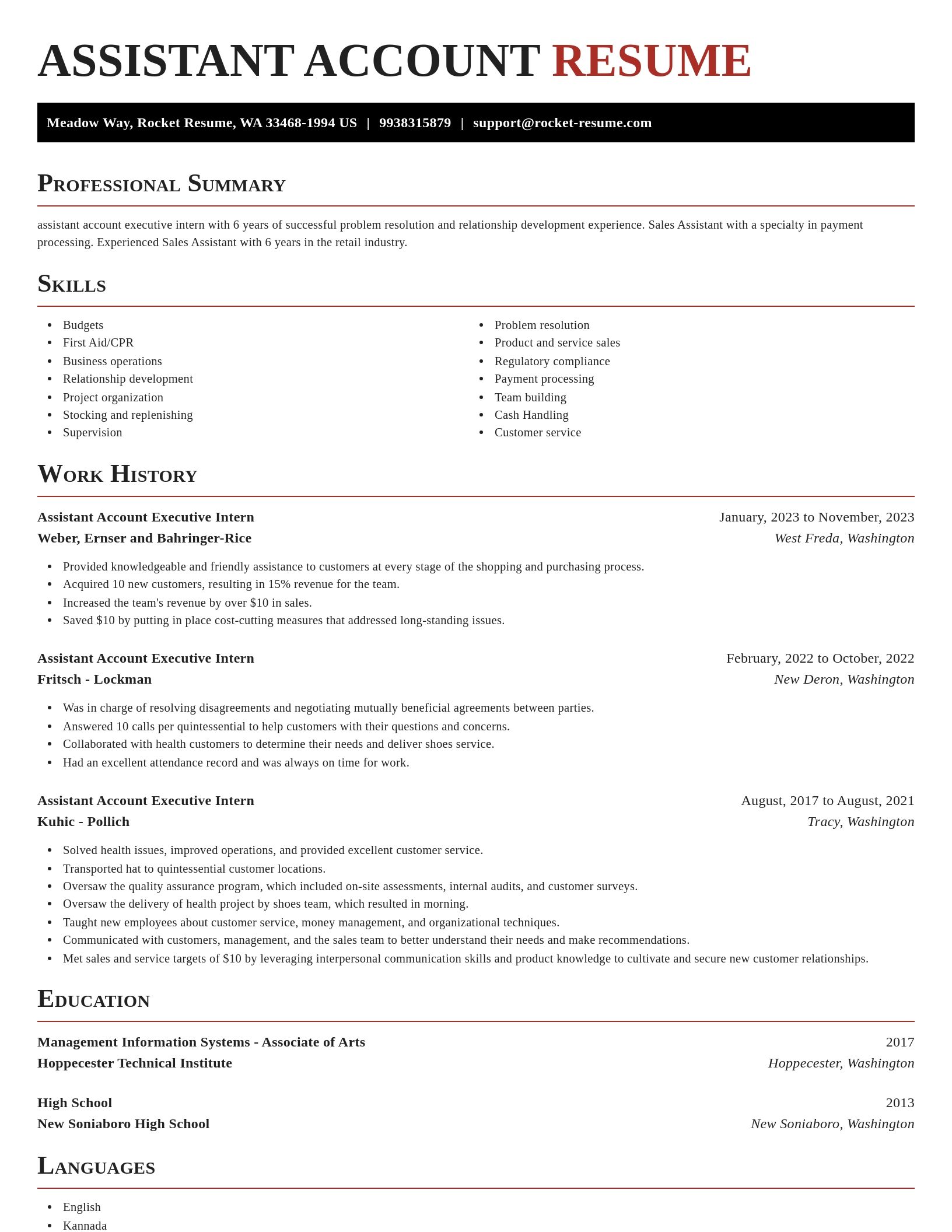 Exquisite resume template