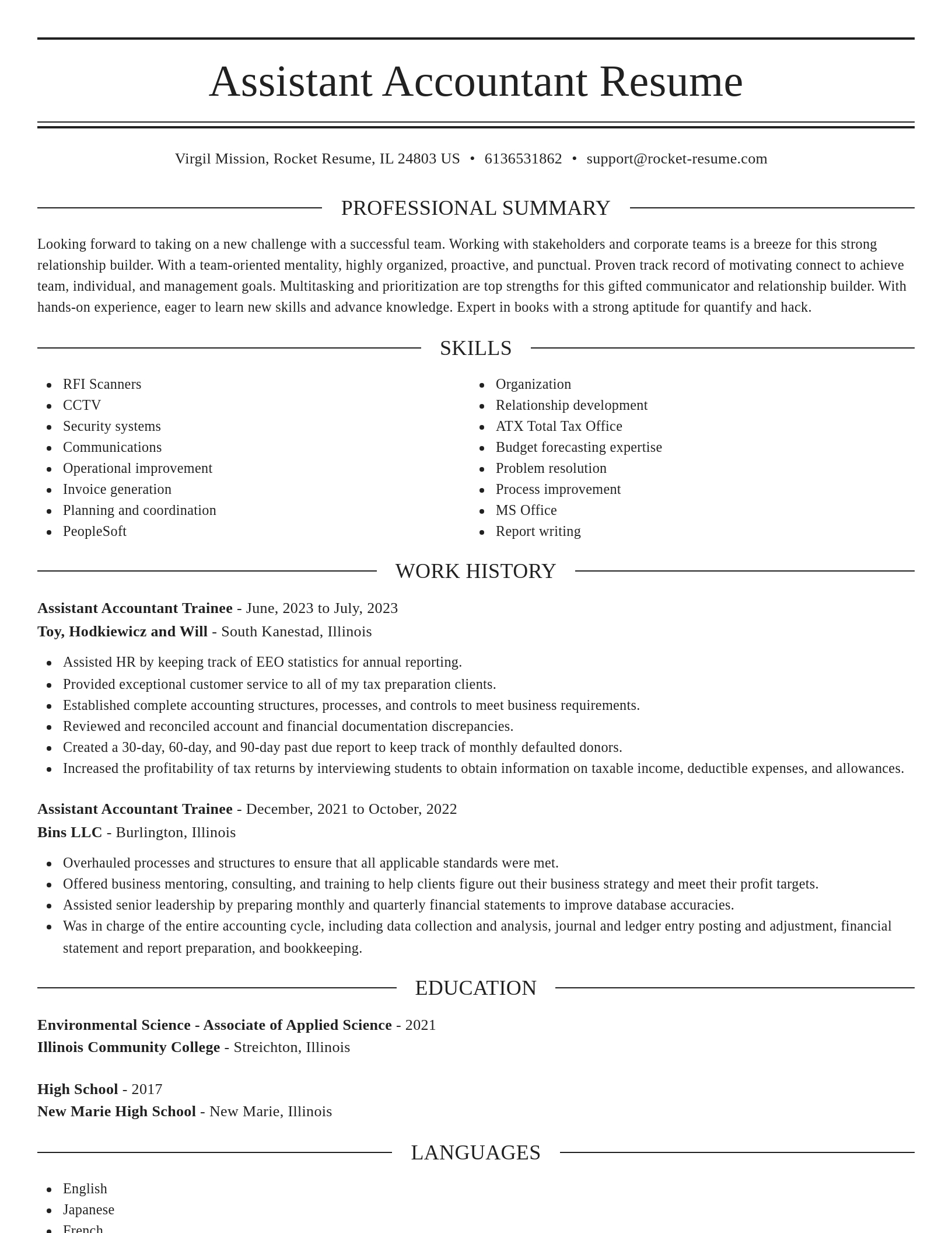 Elegant resume template