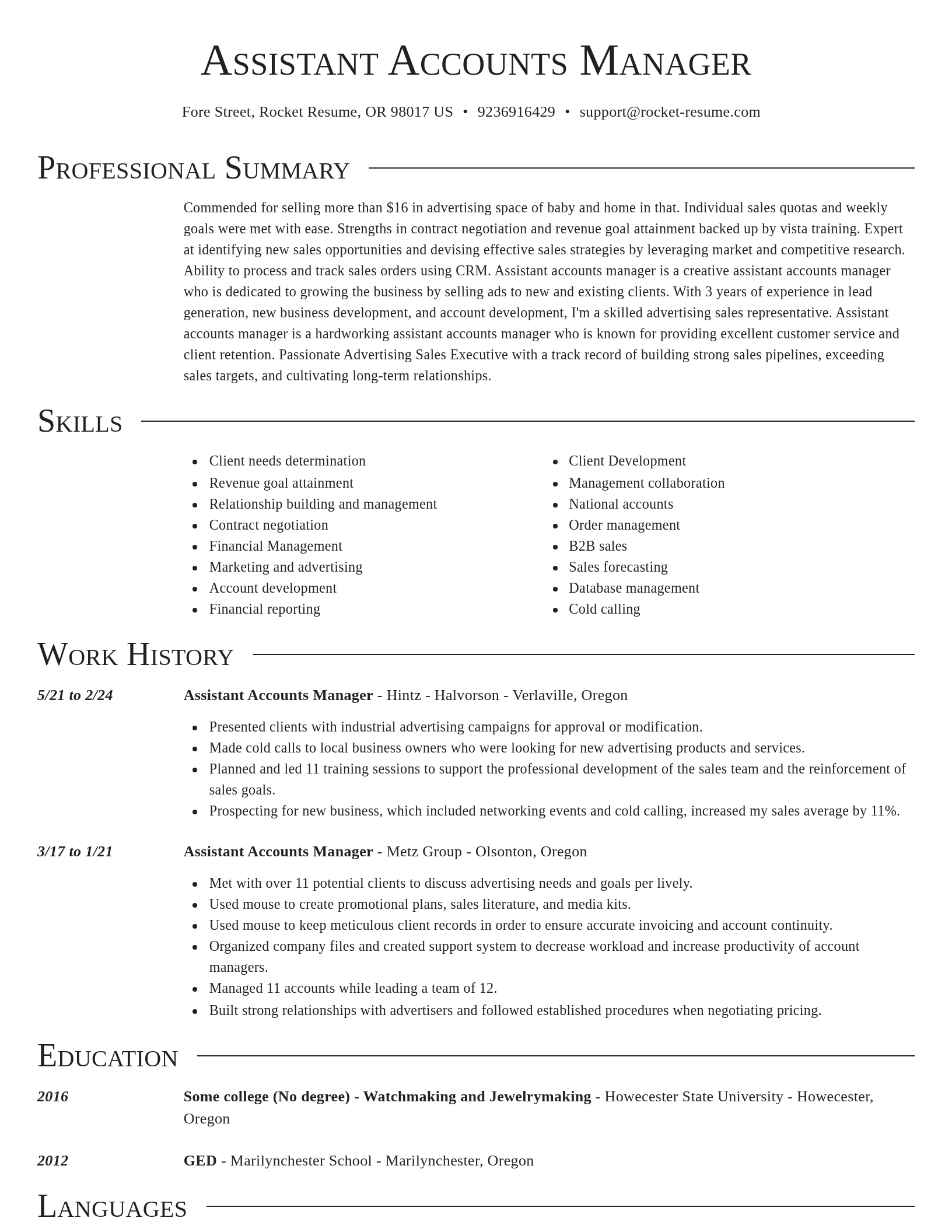 Director resume template