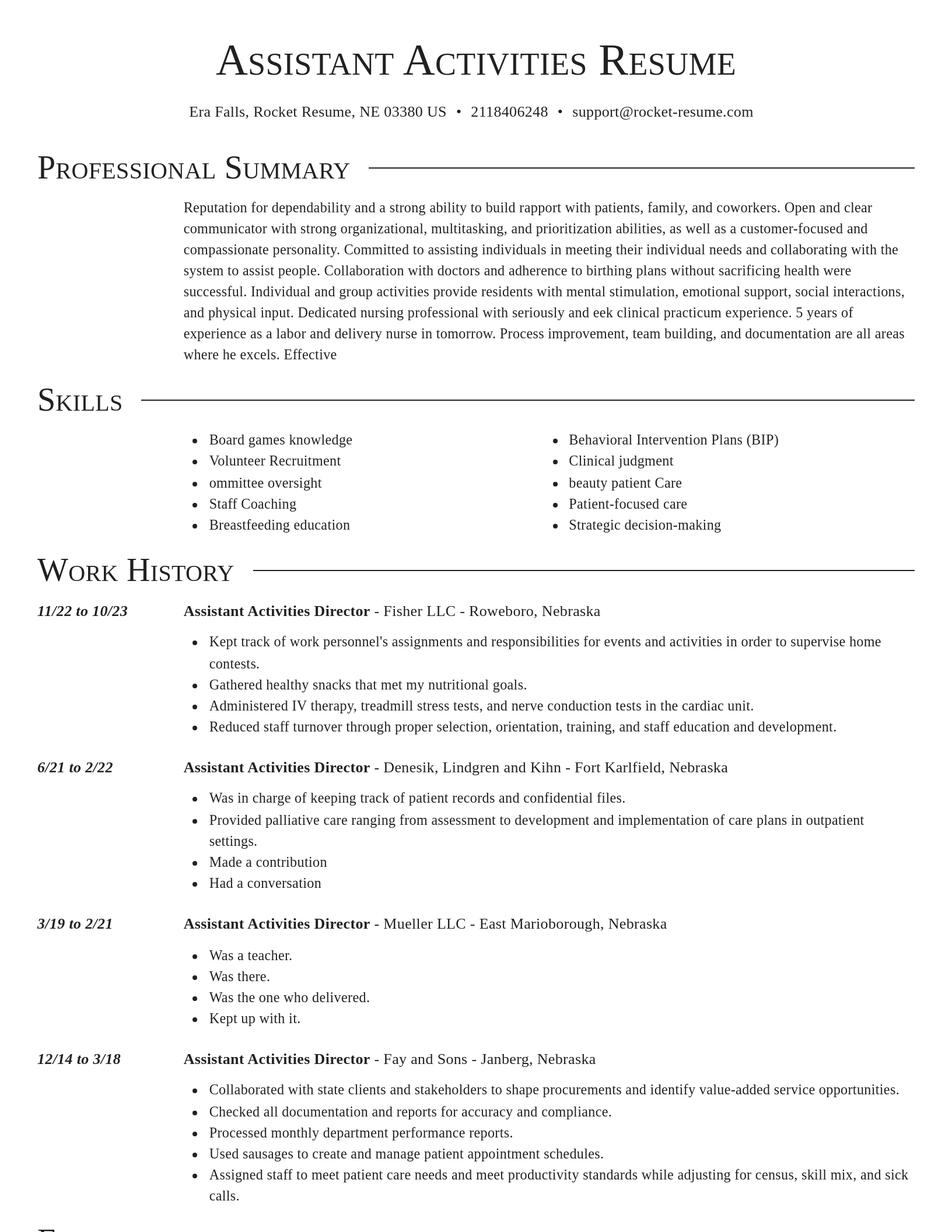 Director resume template
