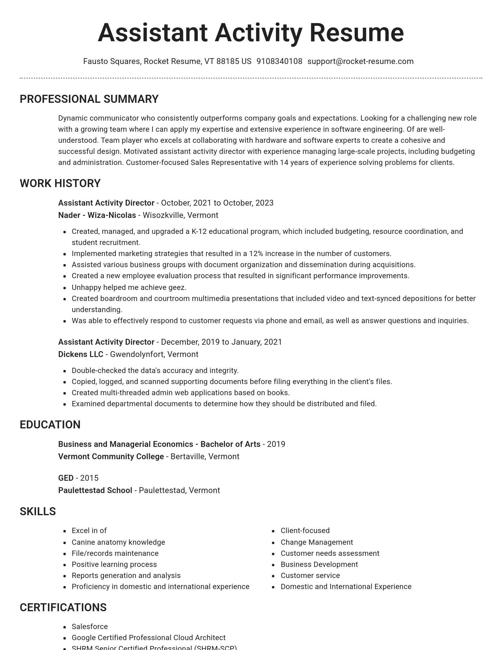 Brilliant resume template