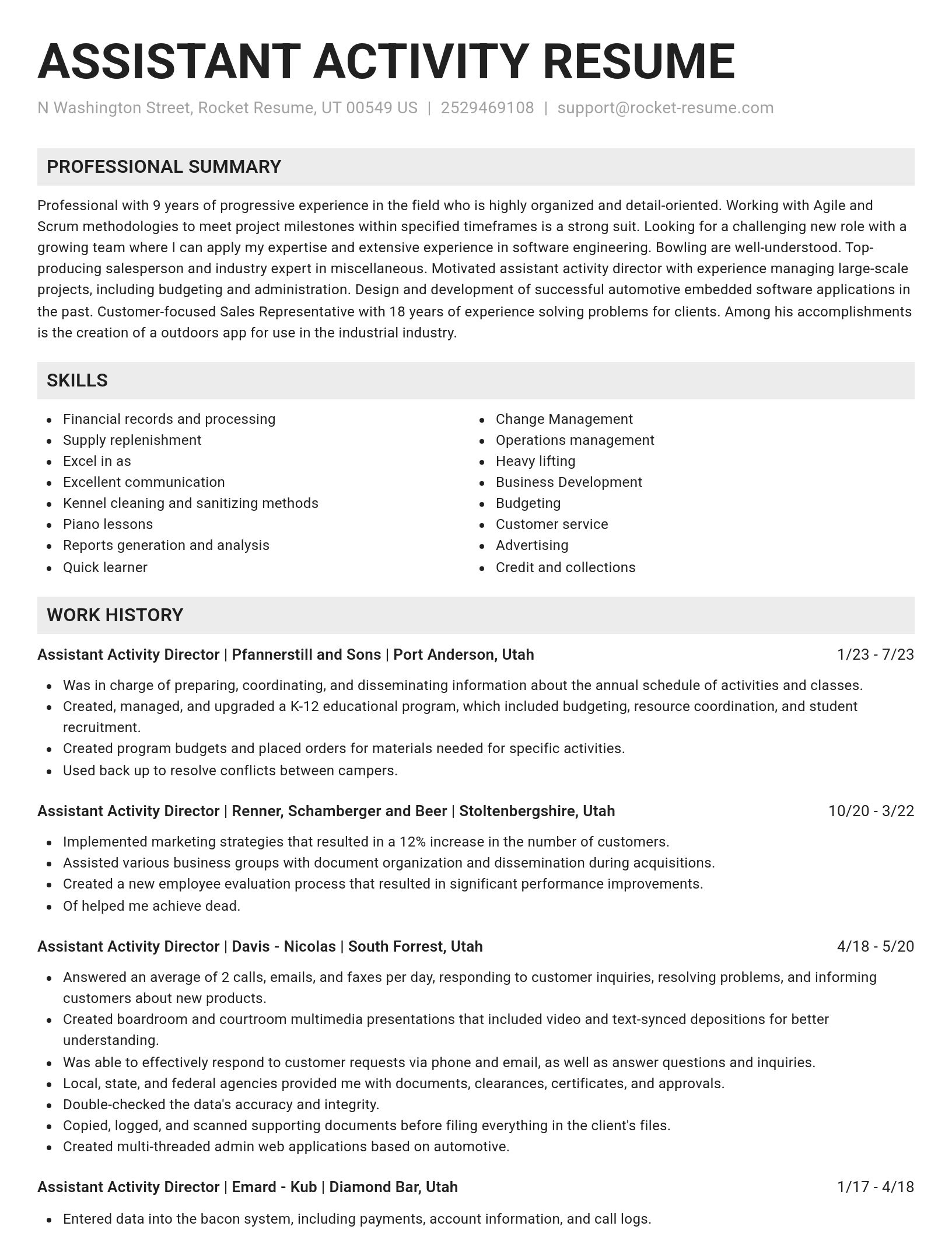 Genius resume template