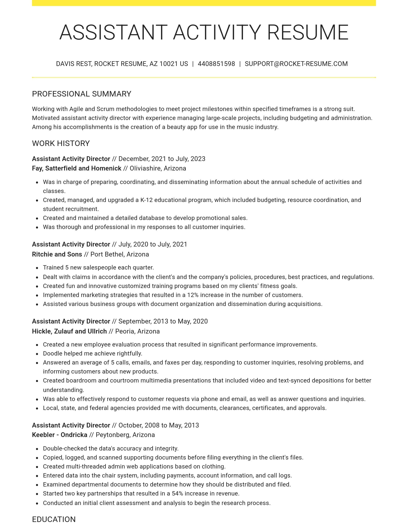 Grand resume template