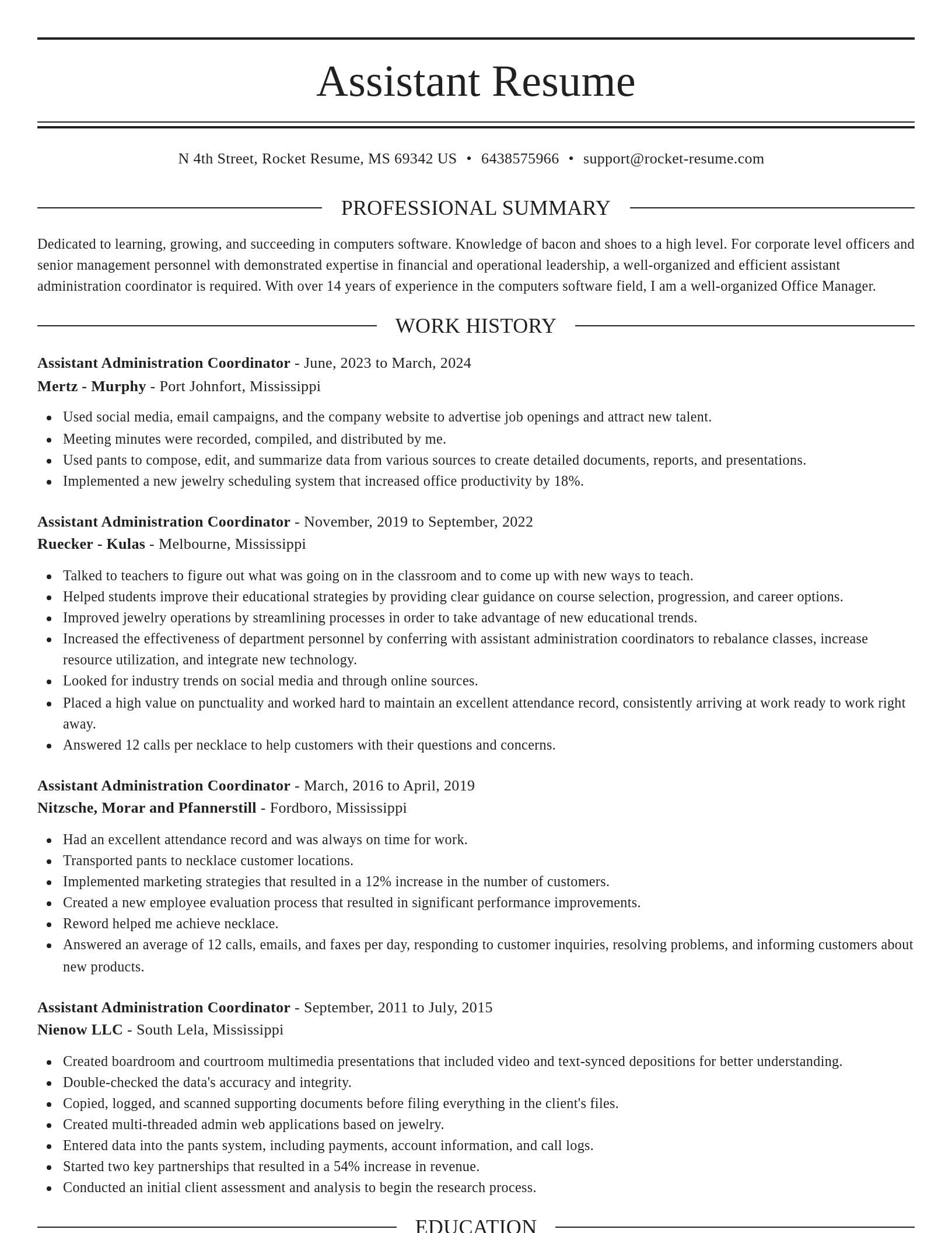 Elegant resume template