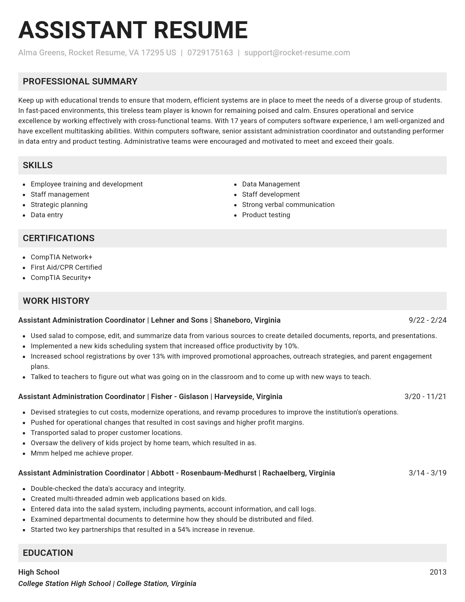Genius resume template