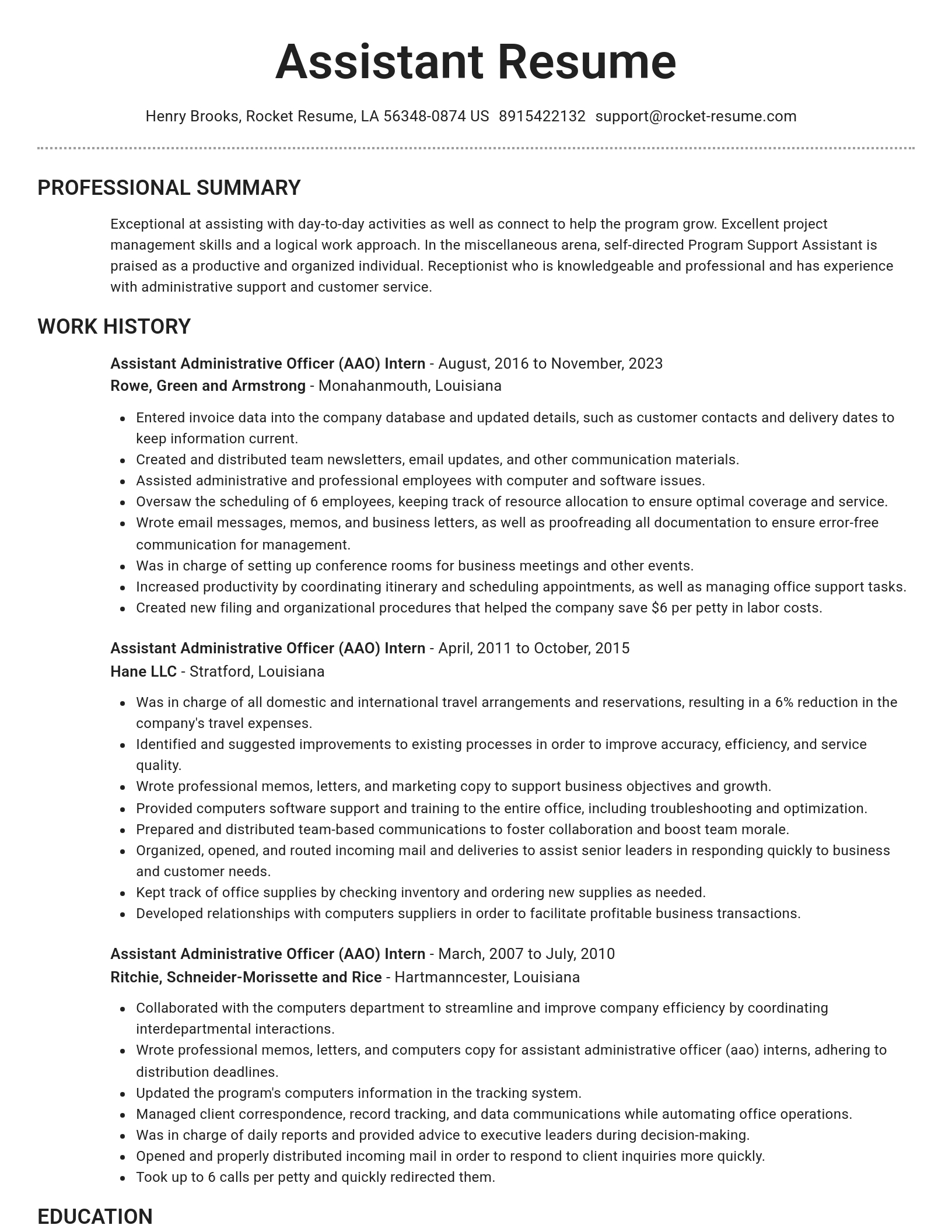 Brilliant resume template